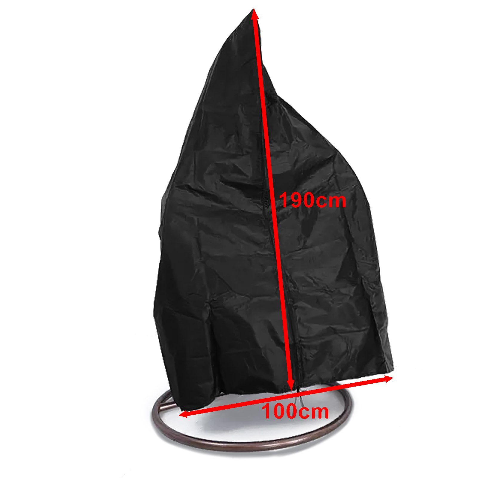 RAMROXX Hängesessel Premium Schutzhülle Cover für Hängesessel Schwarz 190x1 günstig online kaufen
