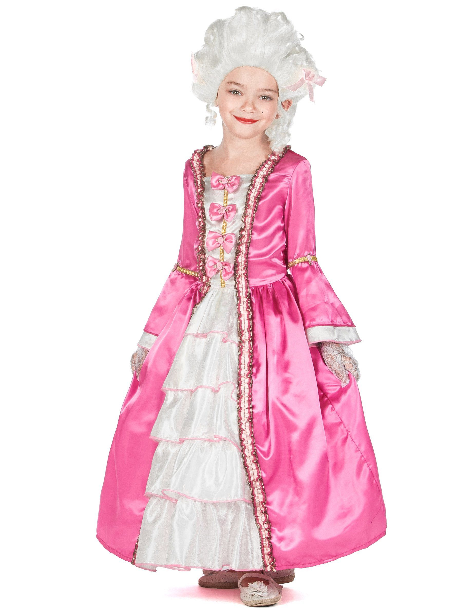 Kostüm Marie Antoinette Mädchenkostüm barock pinkfarben-weiß