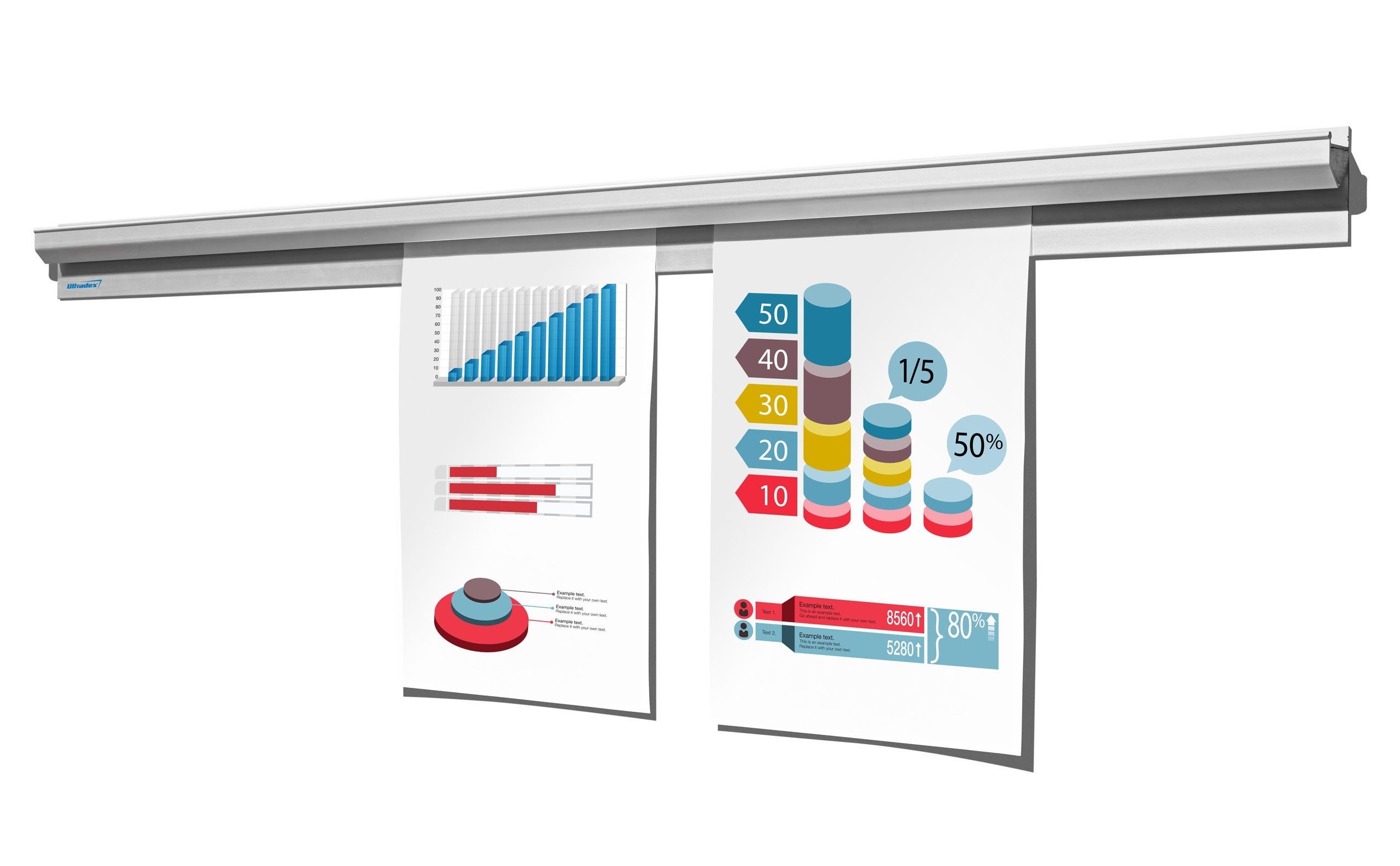Ultradex Tafel Ballschiene Aluminium 100cm