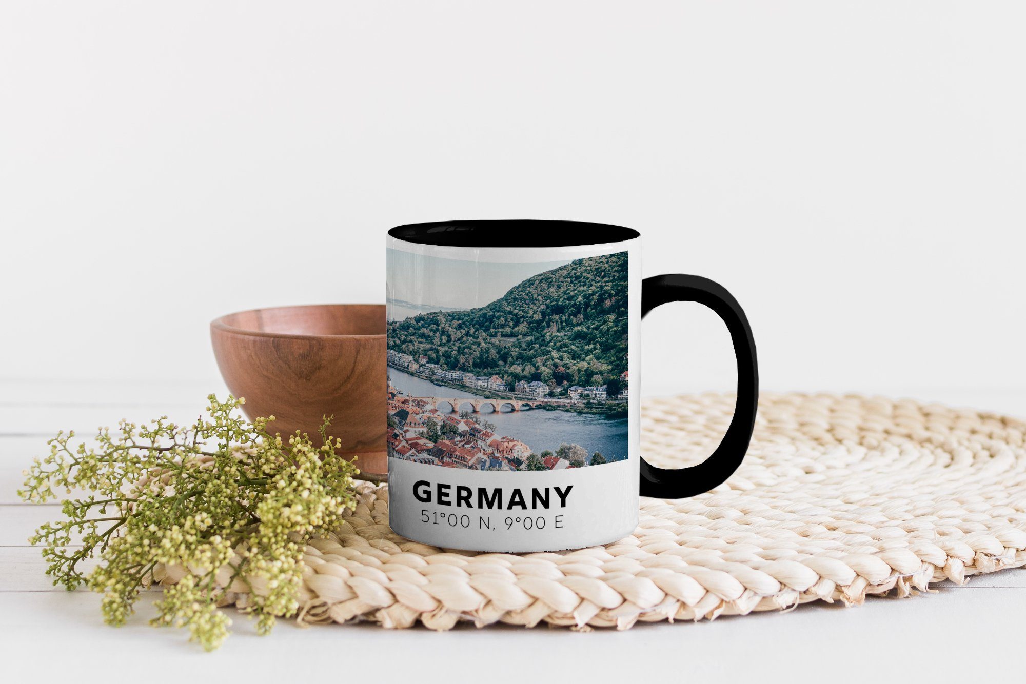 - - Sommer Geschenk - Deutschland Zaubertasse, Kaffeetassen, Keramik, Teetasse, Heidelberg Wasser, Farbwechsel, MuchoWow Tasse