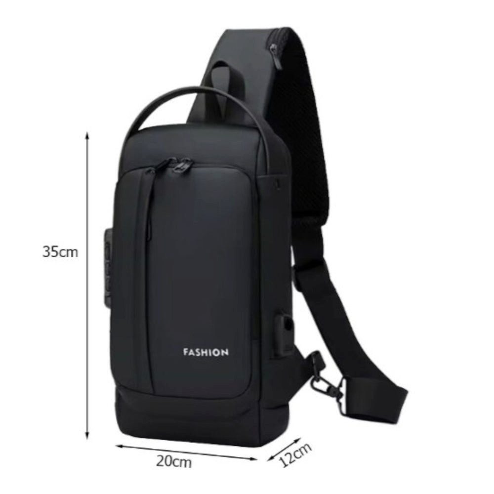 VERK GROUP Reiserucksack Stadtrucksack Sling Bag mit USB & Zahlenschloss - Wasserdicht