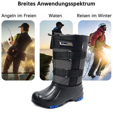 Daisred Schneestiefel Wasserdicht Warm Futter mit Edelstahlspikes Winterboots