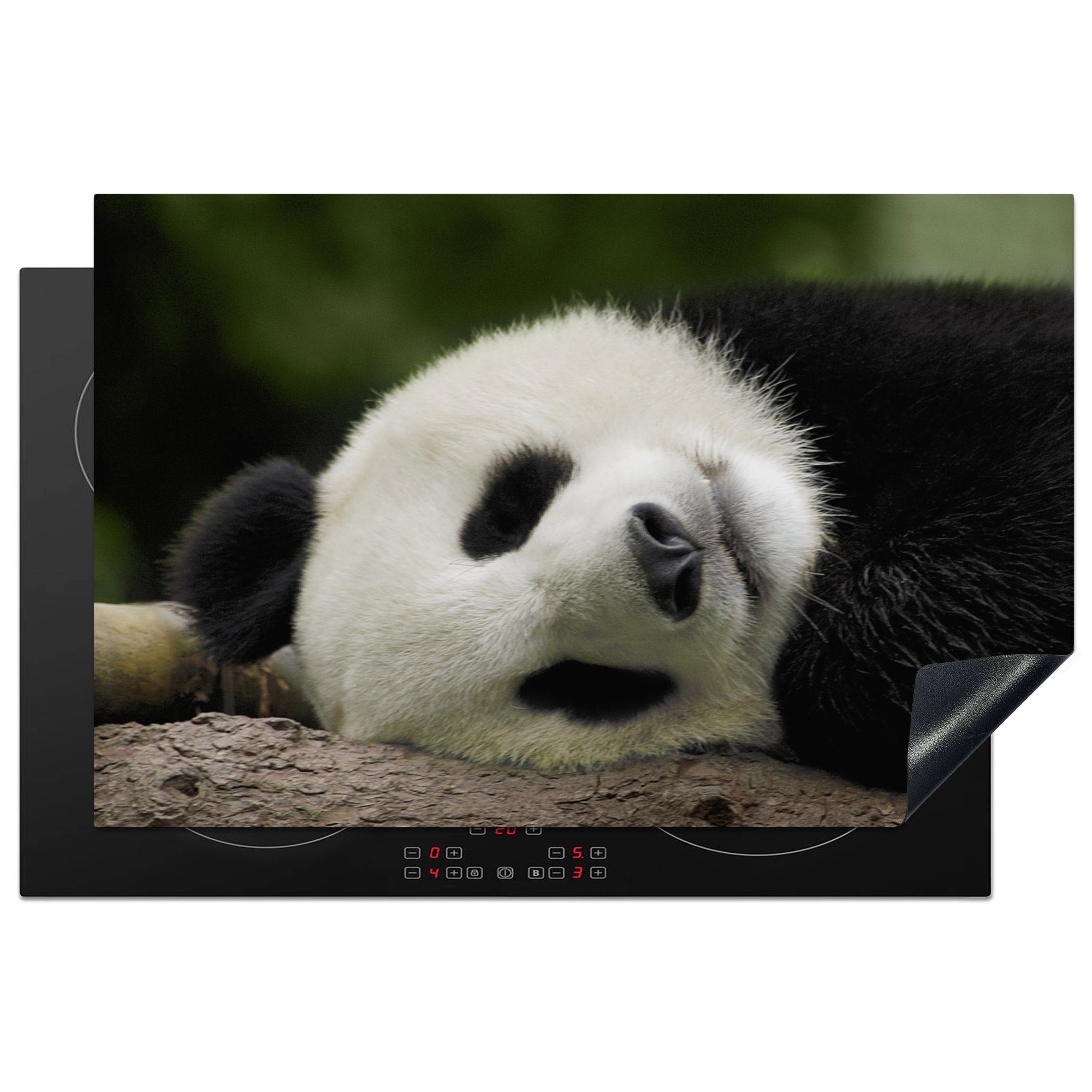 MuchoWow Herdblende-/Abdeckplatte Panda - Bären - China, Vinyl, (1 tlg), 81x52 cm, Induktionskochfeld Schutz für die küche, Ceranfeldabdeckung