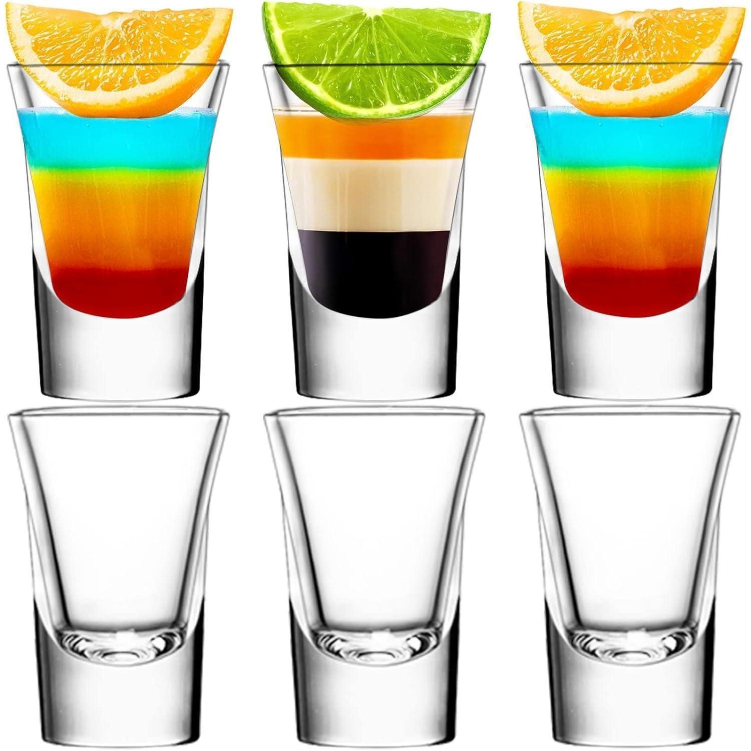 LuxusKollektion Schnapsglas Schnapsgläser 6er Set 35ml klassisch transparent