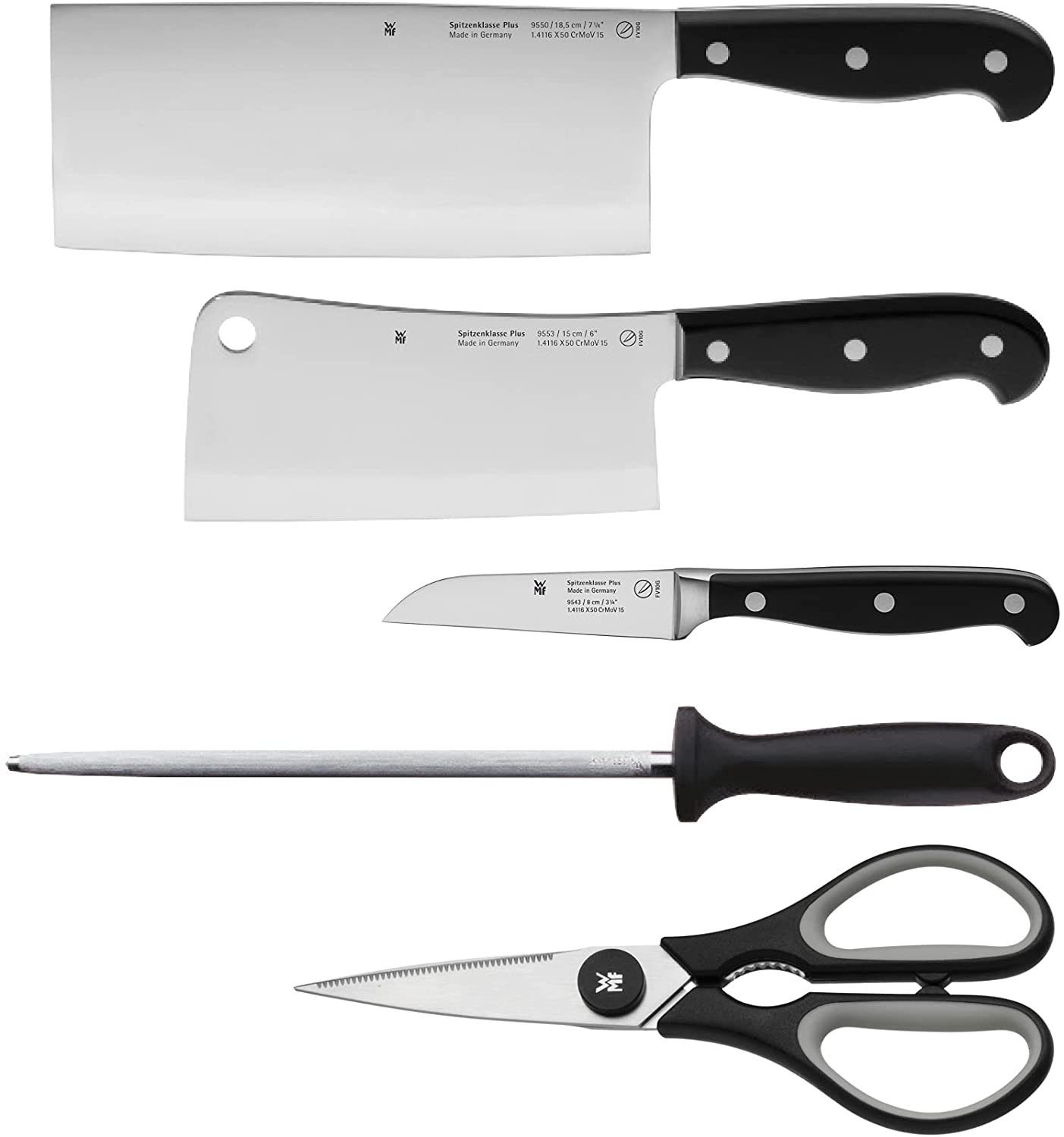 Bambusblock WMF mit Kochtopf WMF Messerblock Spitzenklasse Messerset tlg Plus 7
