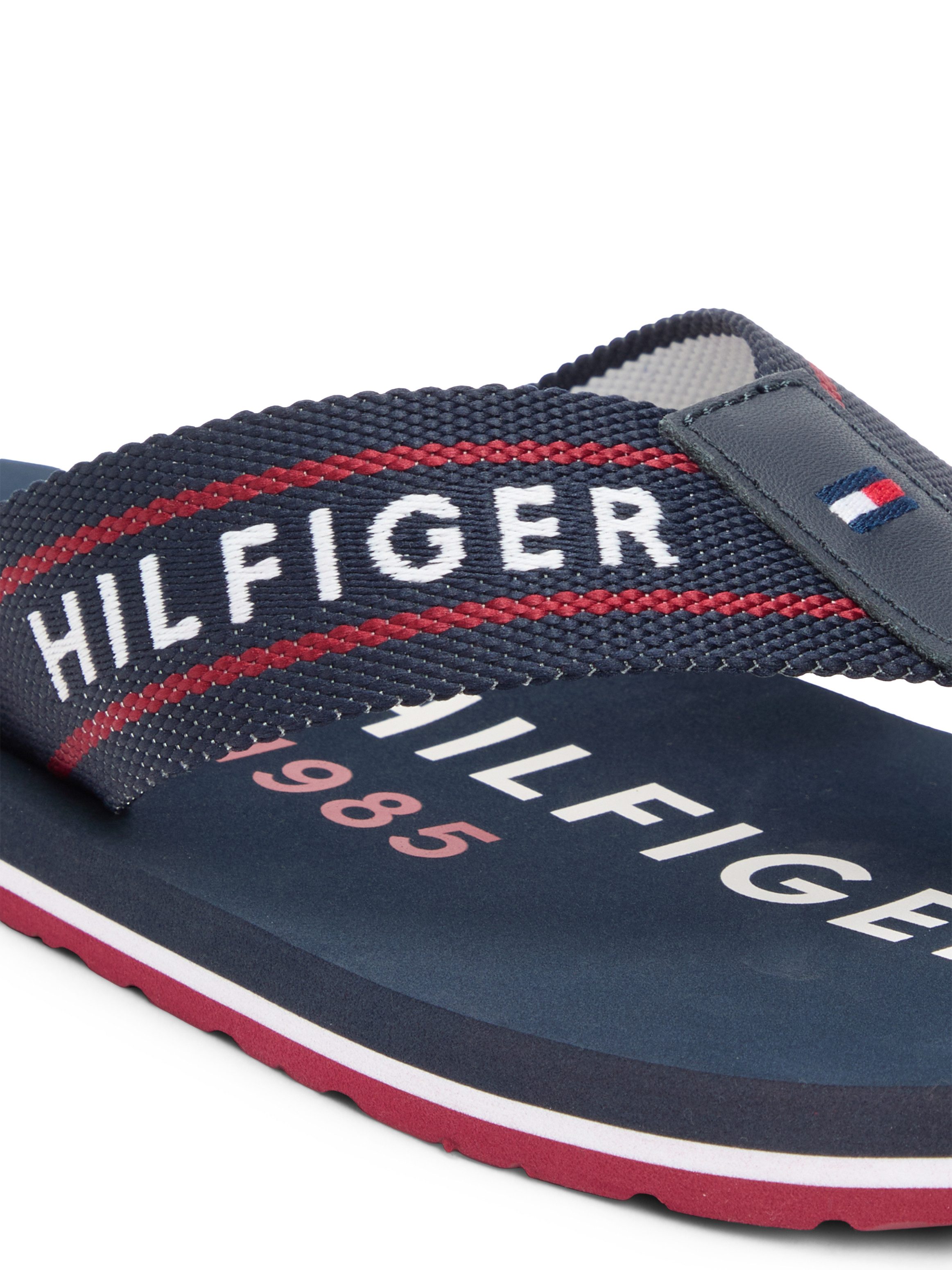Tommy Hilfiger SPORTY HILFIGER BEACH SANDAL Zehentrenner Sommerschuh, Strandschuh, Flats mit Logoschrifzug
