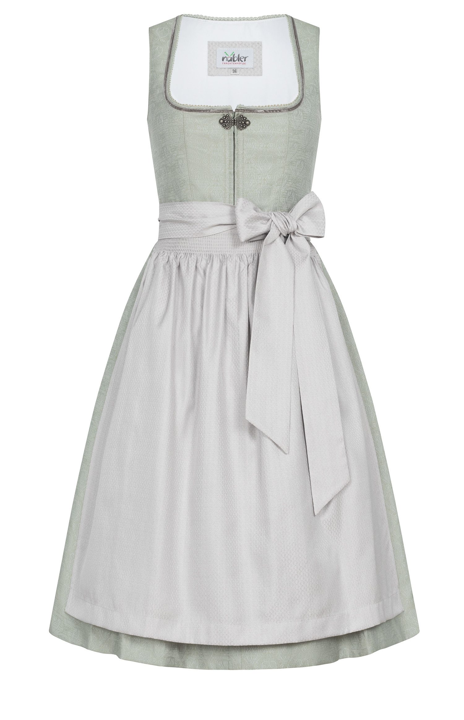 Nübler Dirndl Midi Dirndl Flurina in Salbei von Nübler - Rocklänge 70 cm