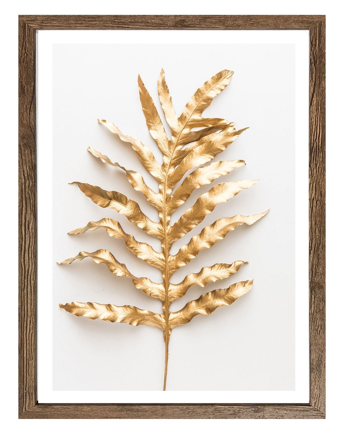 Bönninghoff Bild mit Rahmen JOANA, 40 x 50 cm, Braun, Goldgelb, vergoldeter Zweig (1 St), Rahmen aus MDF