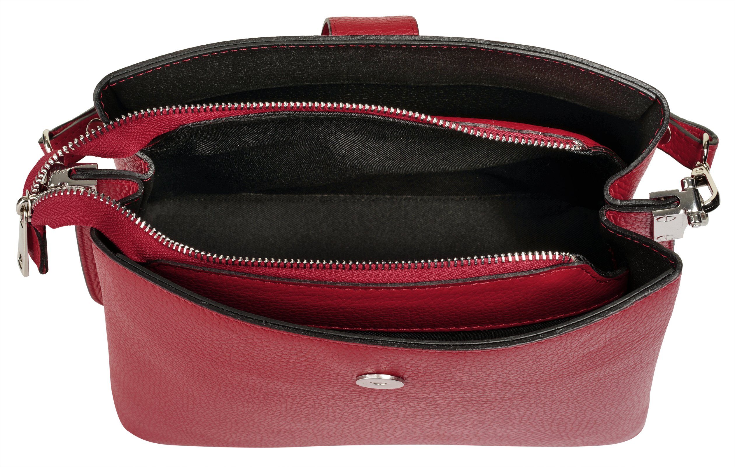 Cluty Henkeltasche, echt Leder, Made in Italy