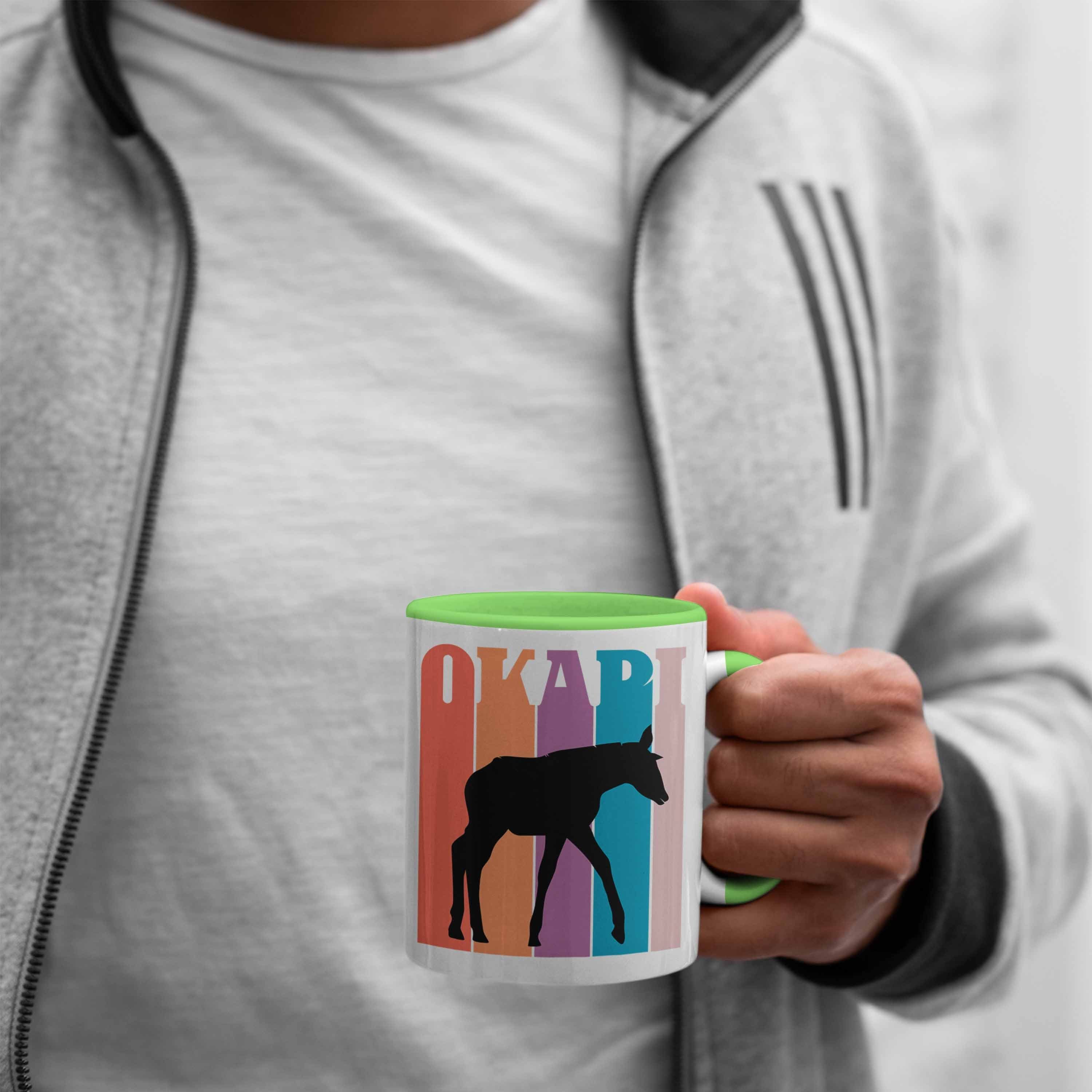 Geschenk Tasse Okapi Liebhaber Trendation für Lustige Grün Grafik Okapi Tasse