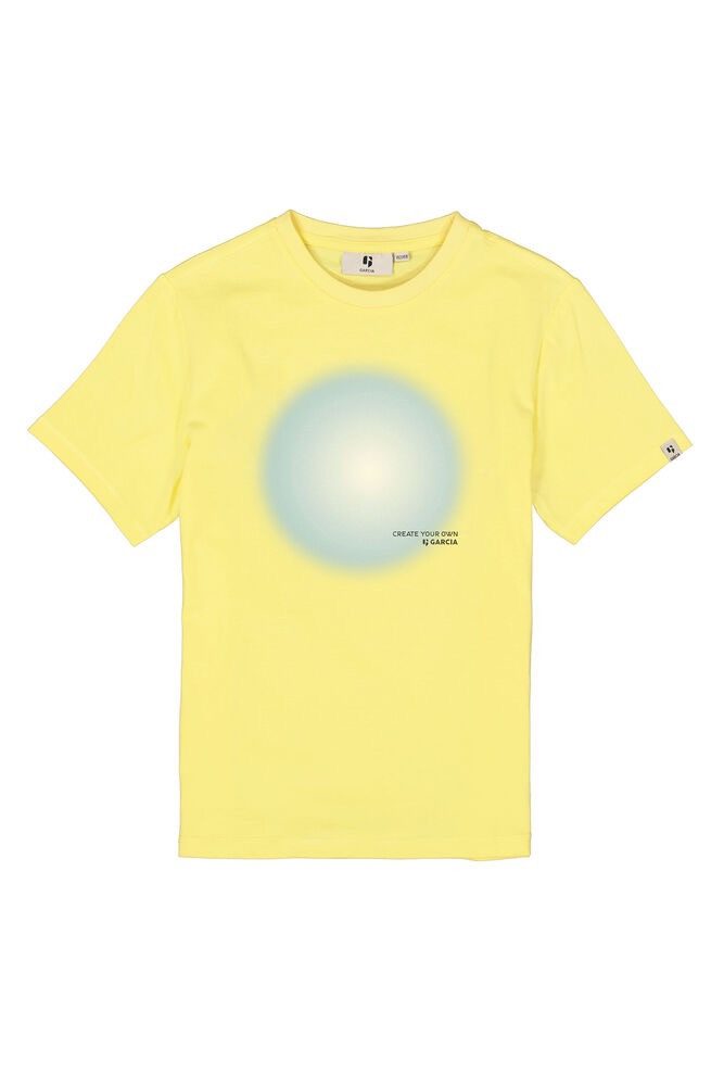 Garcia T-Shirt Hellgelbes T-Shirt mit Brustprint günstig online kaufen