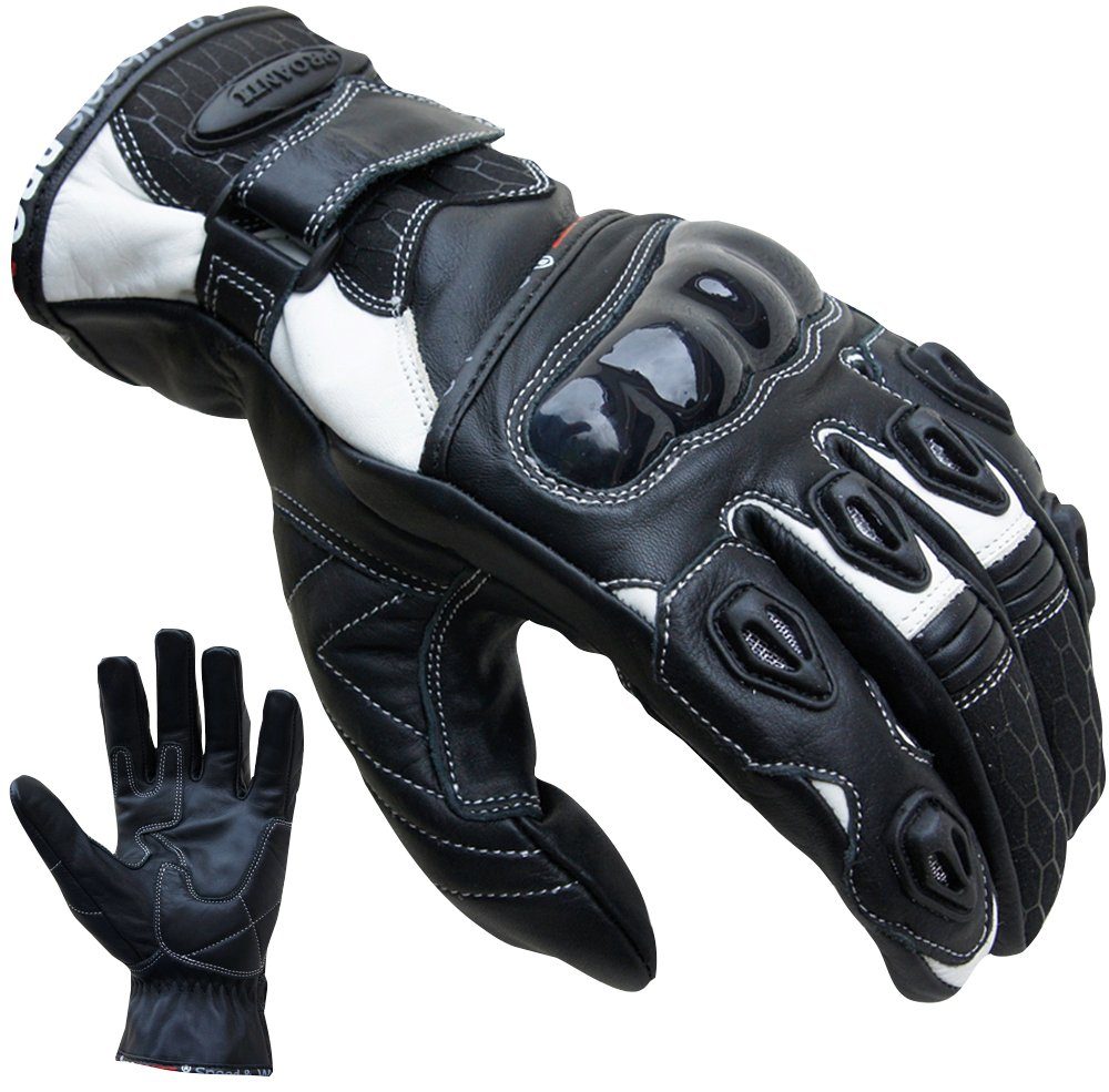 PROANTI Motorradhandschuhe aus Leder, kurz geschnitten günstig online kaufen