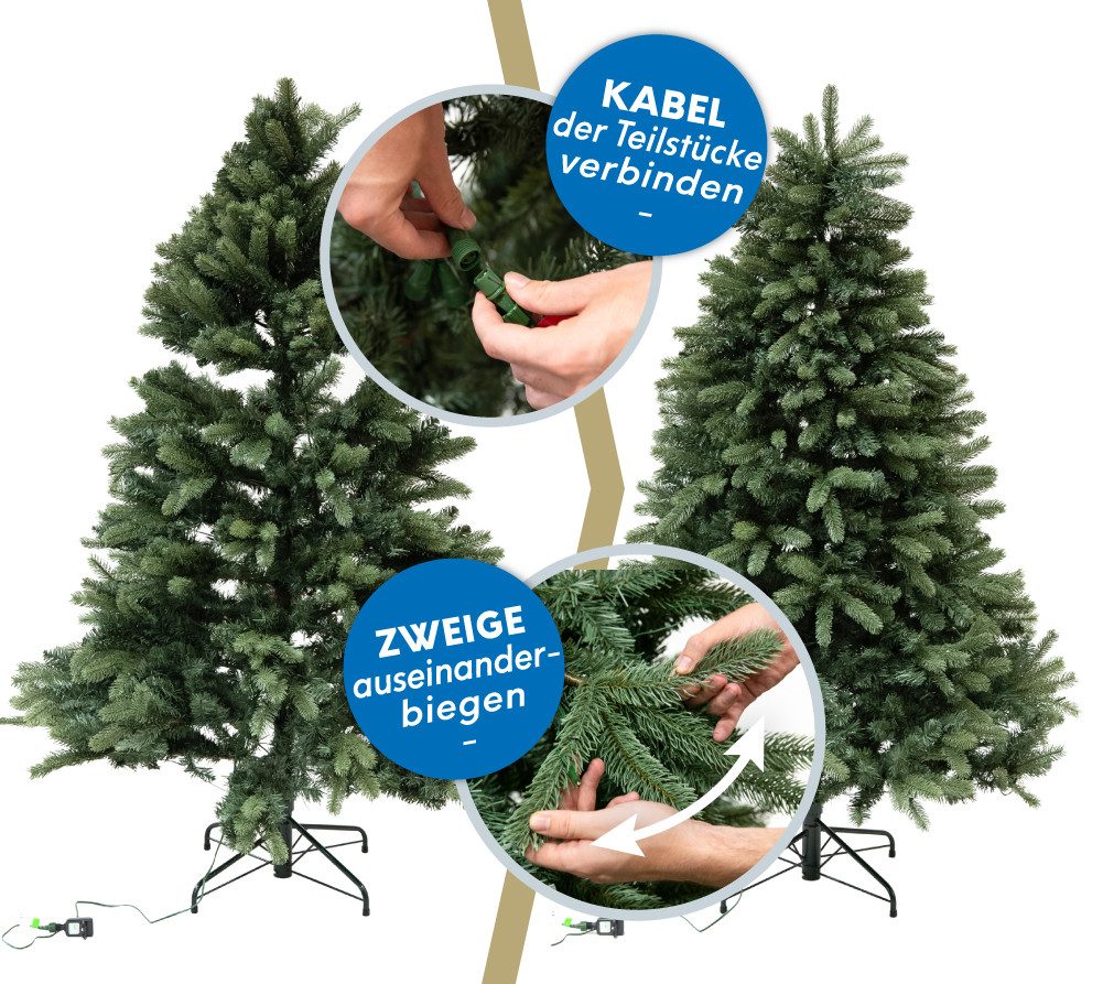 Evergreen Classics Künstlicher Weihnachtsbaum Frost Fichte, LEDs, Kunstschnee – Bild 5 von 5
