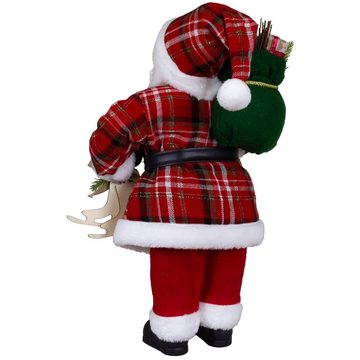 Christmas Paradise Weihnachtsmann Rasmus, 4 Größen (30-80cm) (Deko Figur, 1 St), rot-kariert