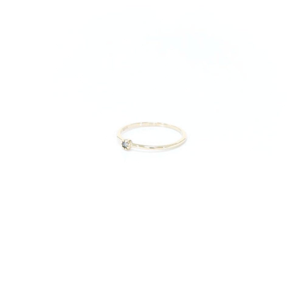 Cavill Diamantring Cavill Brillant-Ring 0,027 ct 375er Gelbgold, himmelblau, zart (1-tlg)