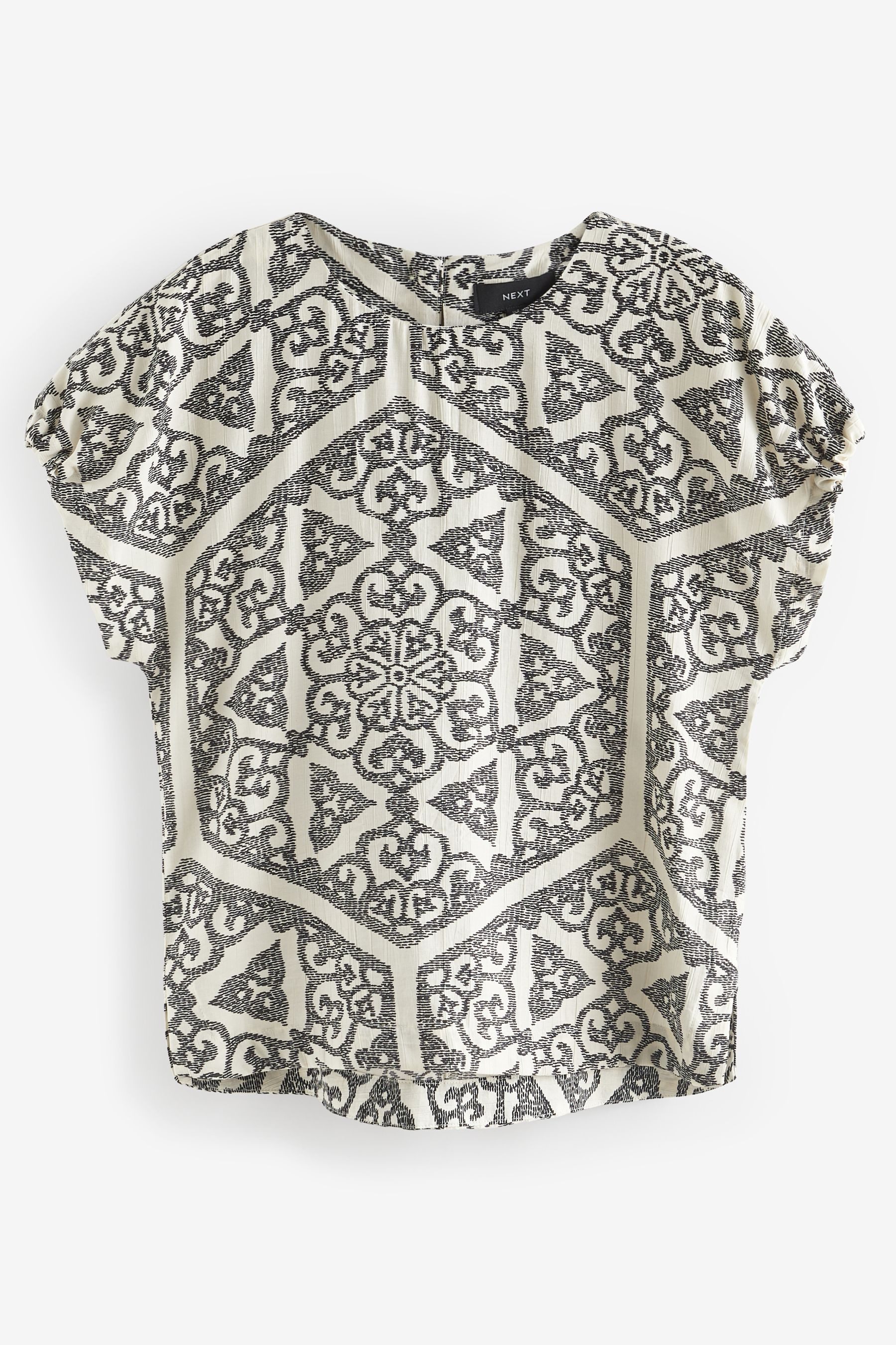 Next T-Shirt Gerafftes, kastiges T-Shirt – günstig online kaufen