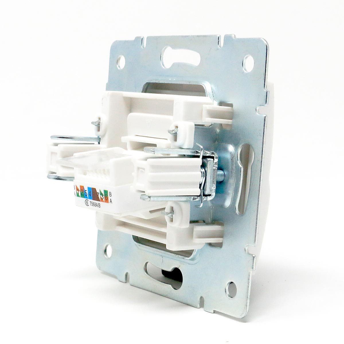 Kanlux Unterputz-Anschluss LOGI Netzwerkdose weiß, 1x RJ45 CAT6, o Rahmen