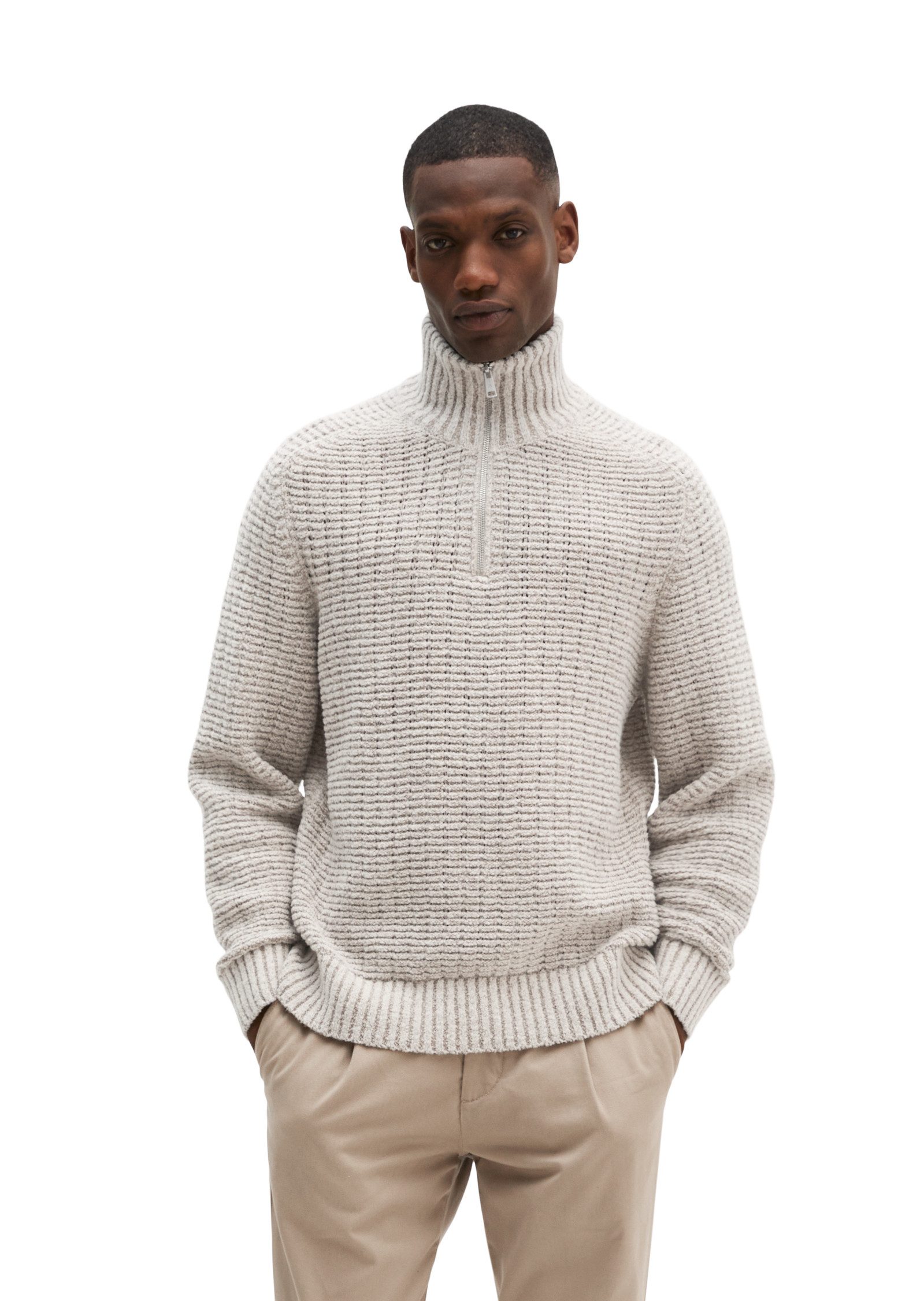 Marc O'Polo Rollkragenpullover aus Bio-Baumwoll-Schurwoll-Mix