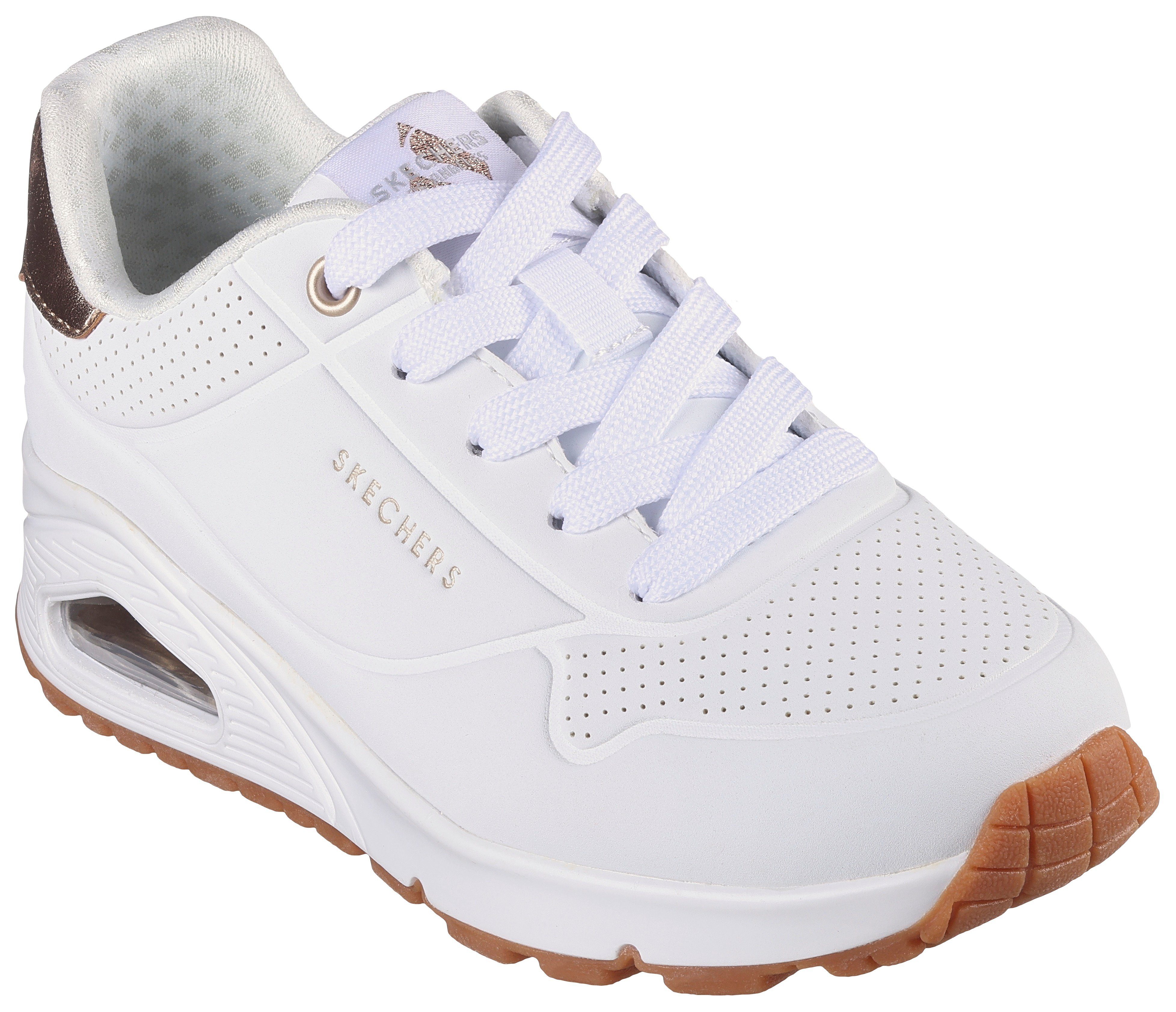 Skechers Kids ESS - STREET gepolstertem mit GIRLS Sneaker Schaftrand weiß