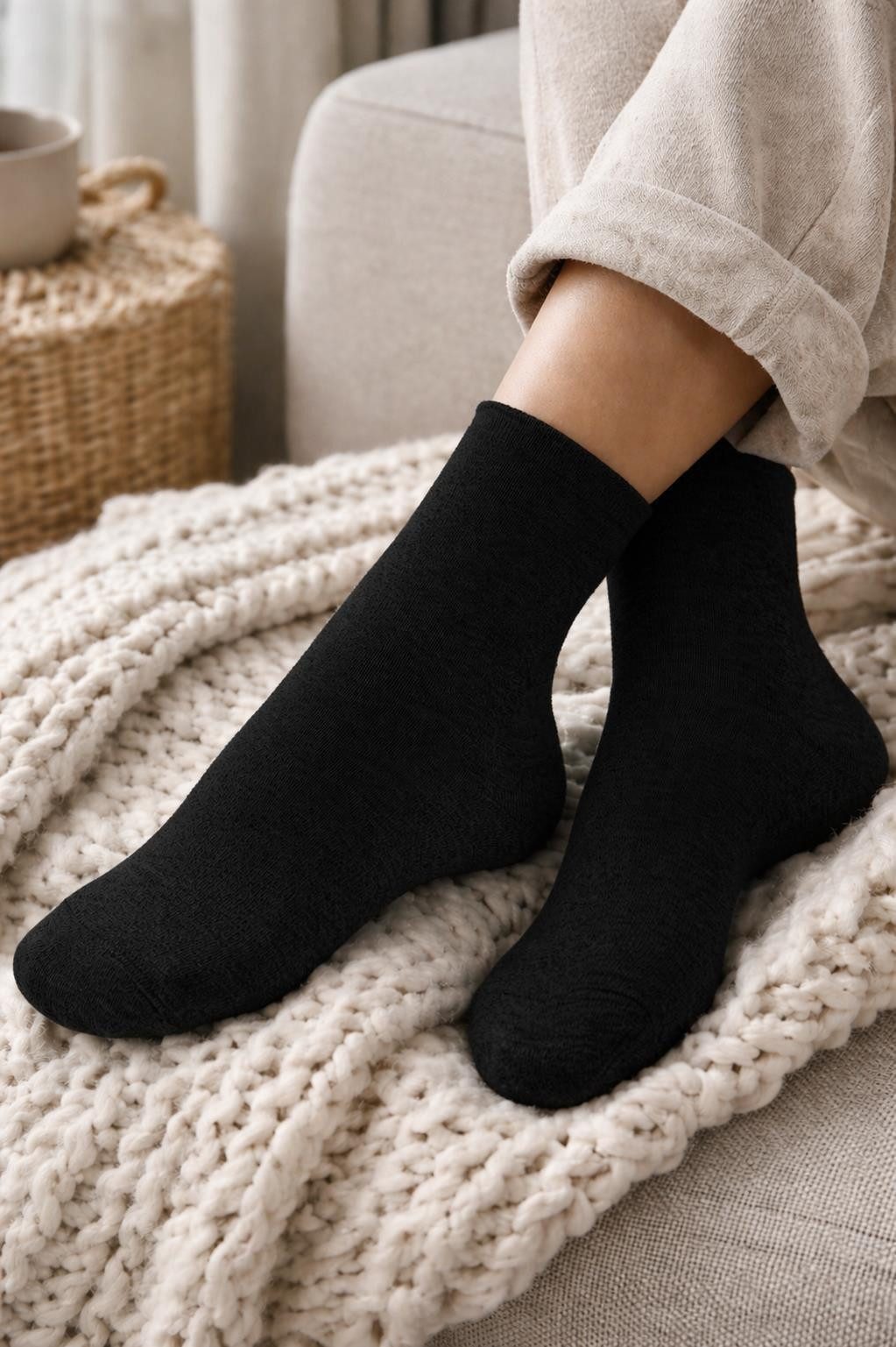 EloModa Basicsocken 12 Paar Socken Damen & Herren Baumwolle – ohne Gummi, nicht einschneid (12-Paar, 12 Paar) Ohne Gummidruck, druckfreier Komfortbund, ideal für empfindliche Füße