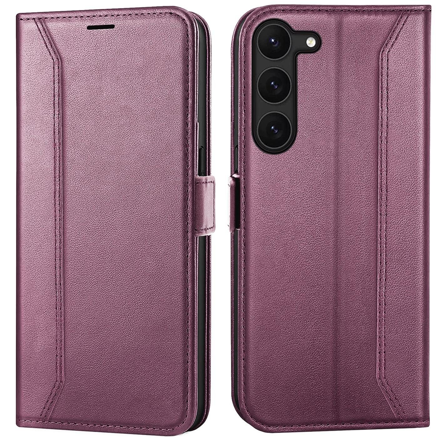 Samsung Galaxy S24 Ultra Hülle - Trendy Leder Bookcover Series - purpur