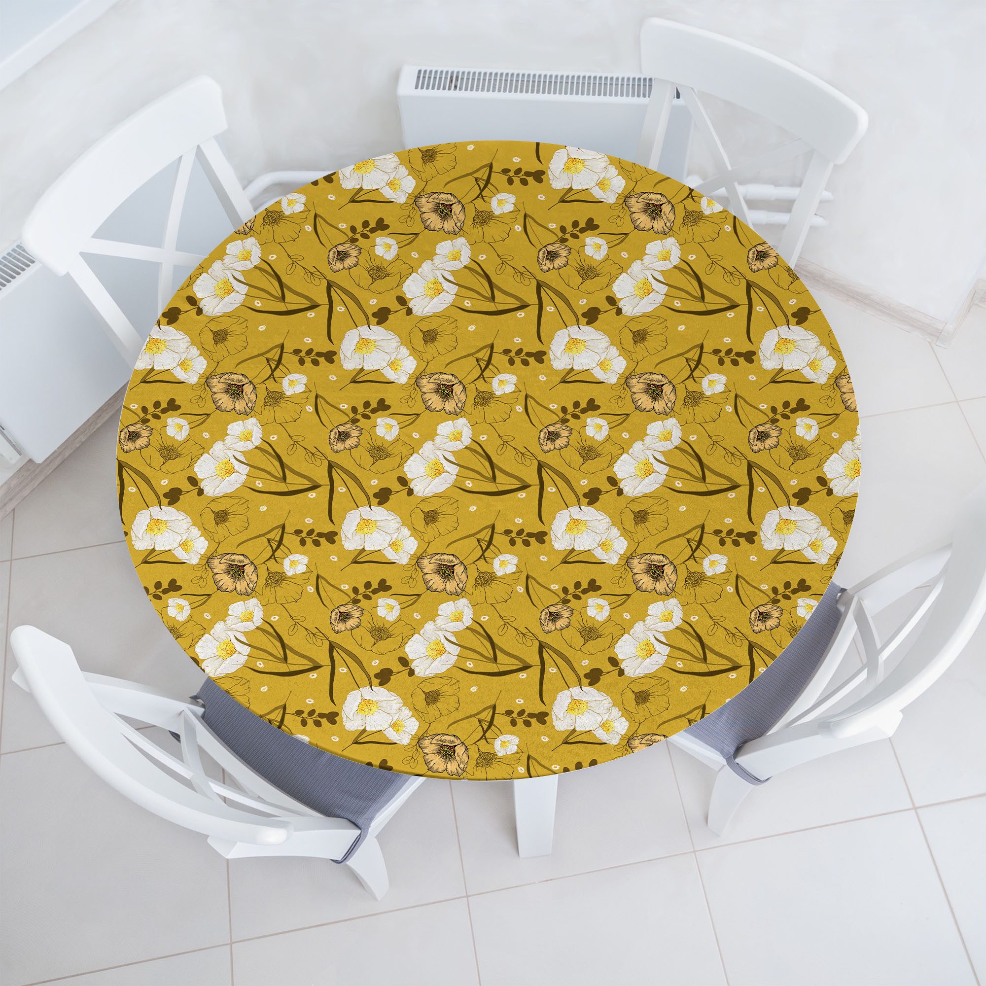 Tischdecke Rundum-elastische Stofftischdecke