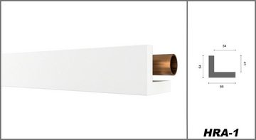 HEXIMO Winkelprofil HRA 1 (Rohrabdeckung weiß 1,7 meter Profile - XPS Abdeckleisten für Heizungsrohre, L-Profil Rohrverkleidung Winkelleiste Modell: HRA-1 - 25 cm Musterstück)