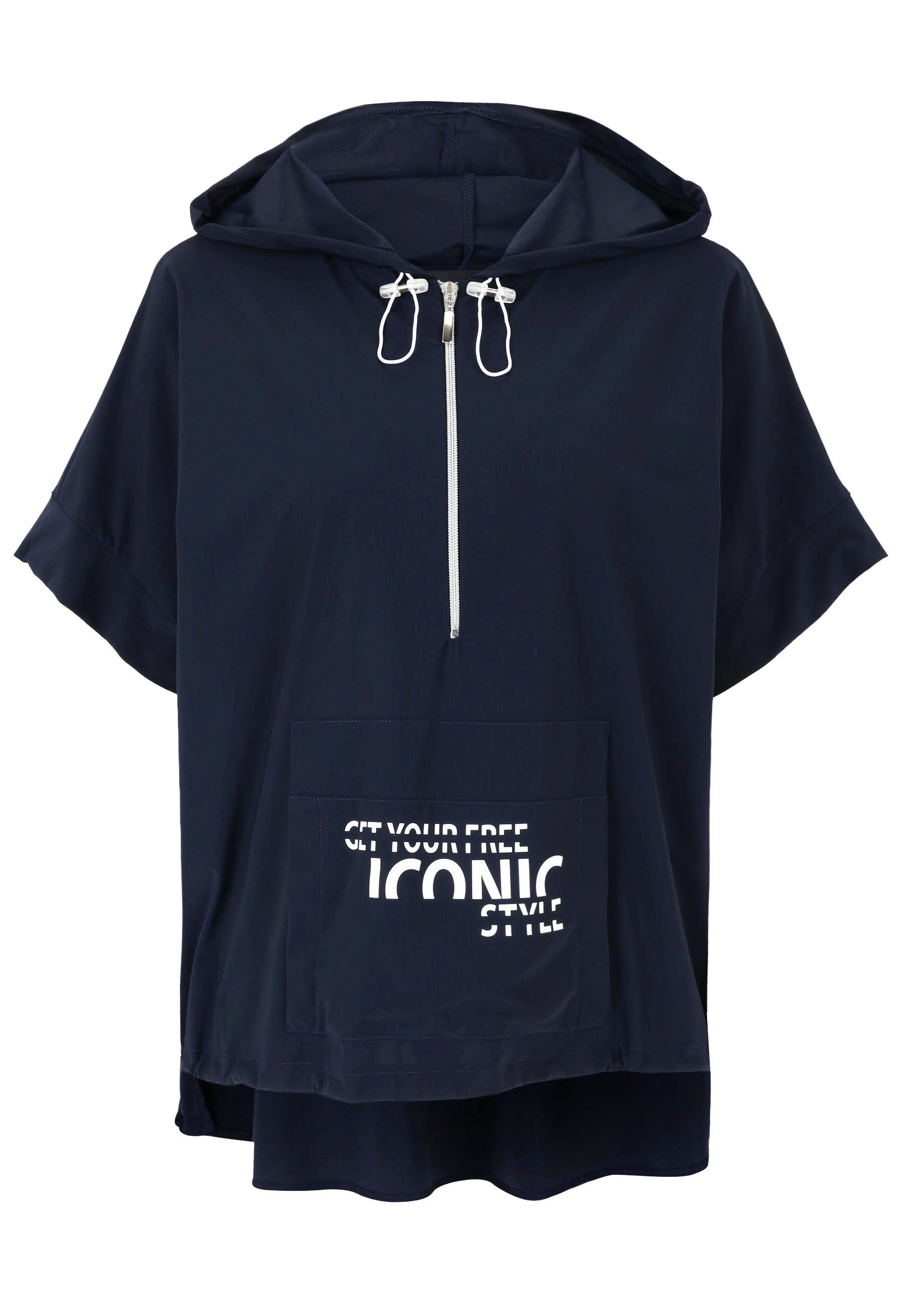 Doris Streich T-Shirt mit chromfarbenen Reißverschluss günstig online kaufen
