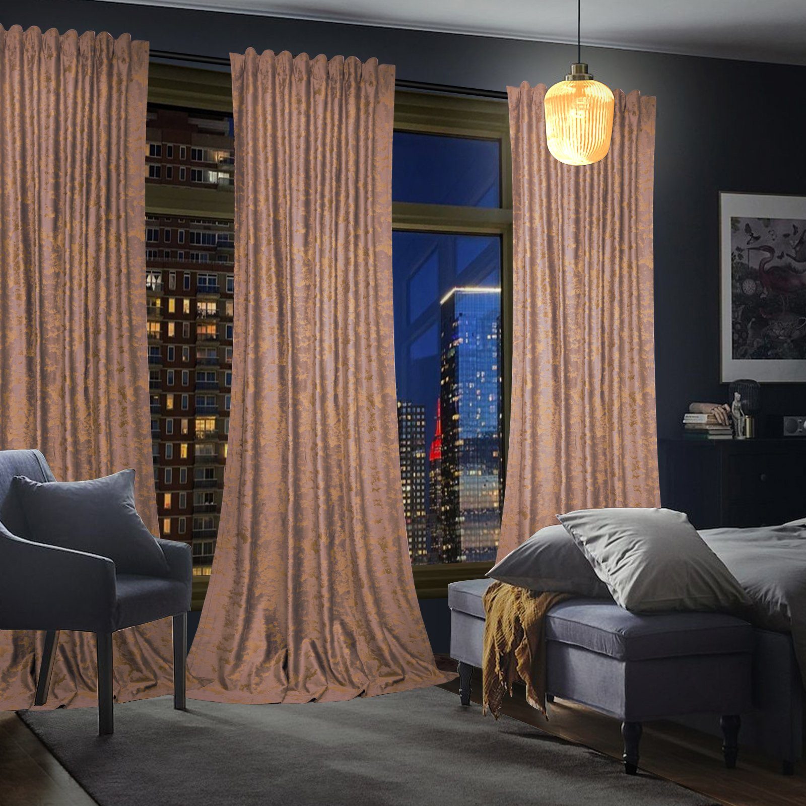 BTTO V&G Verdunkelungsvorhang Verdunklungsvorhang,Vorhang Blickdicht Samtvo günstig online kaufen