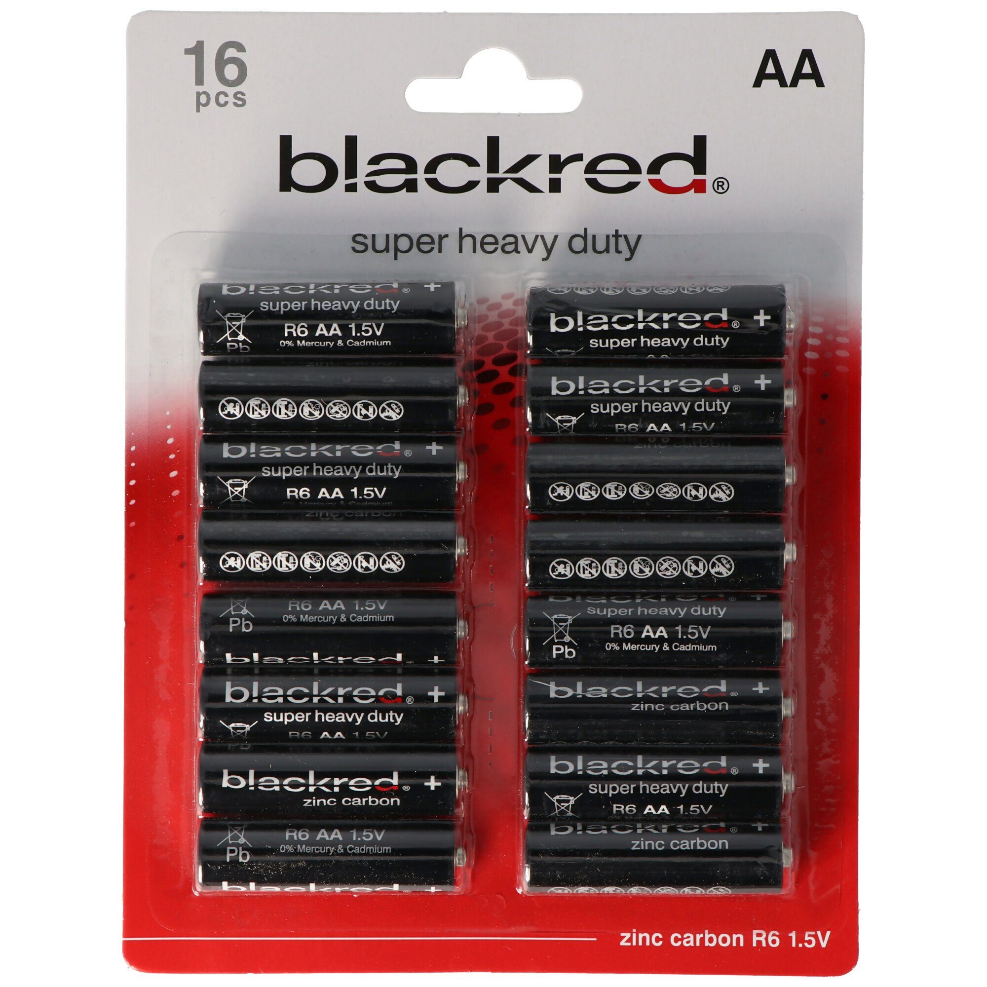 Camelion 16er Sparpack AA, R6, Mignon 1,5V Super Heavy Duty BP16 Batterien, ni Batterie, (1,5 V)