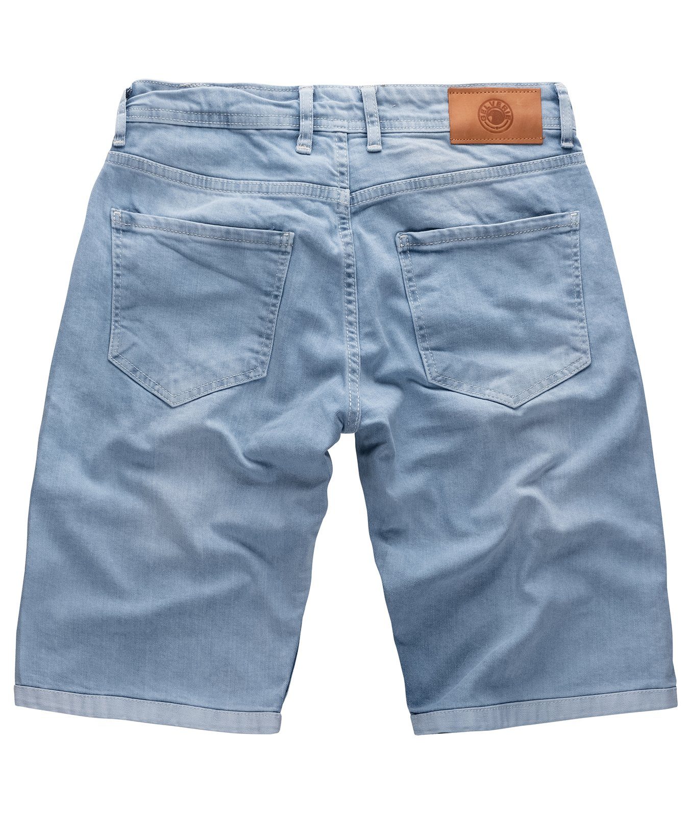 Gelverie Jeansshorts Herren Jeansshorts Stonewashed Hellblau günstig online kaufen