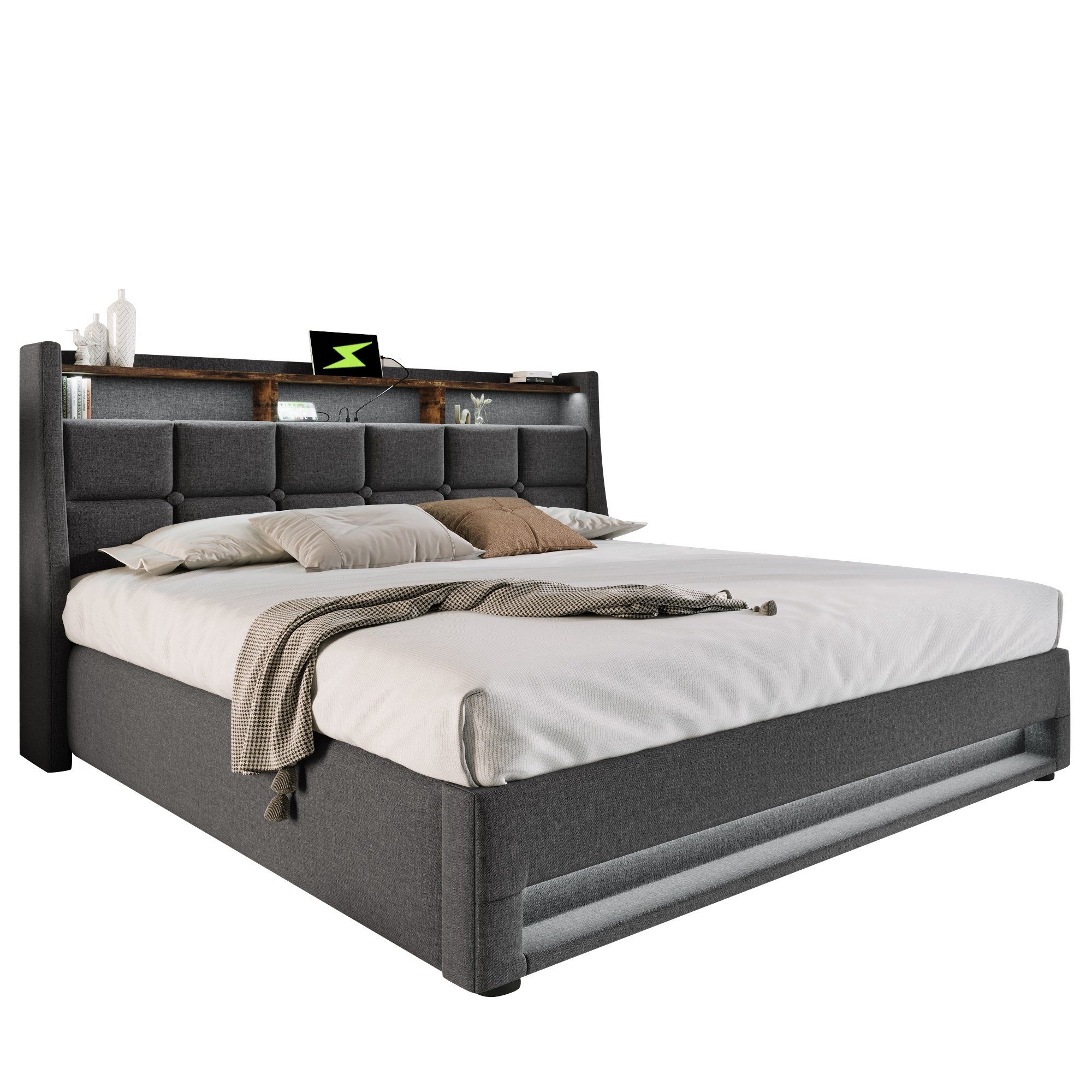 PHOEBE CAT Polsterbett Stauraumbett Funktionsbett Hydraulisches günstig online kaufen