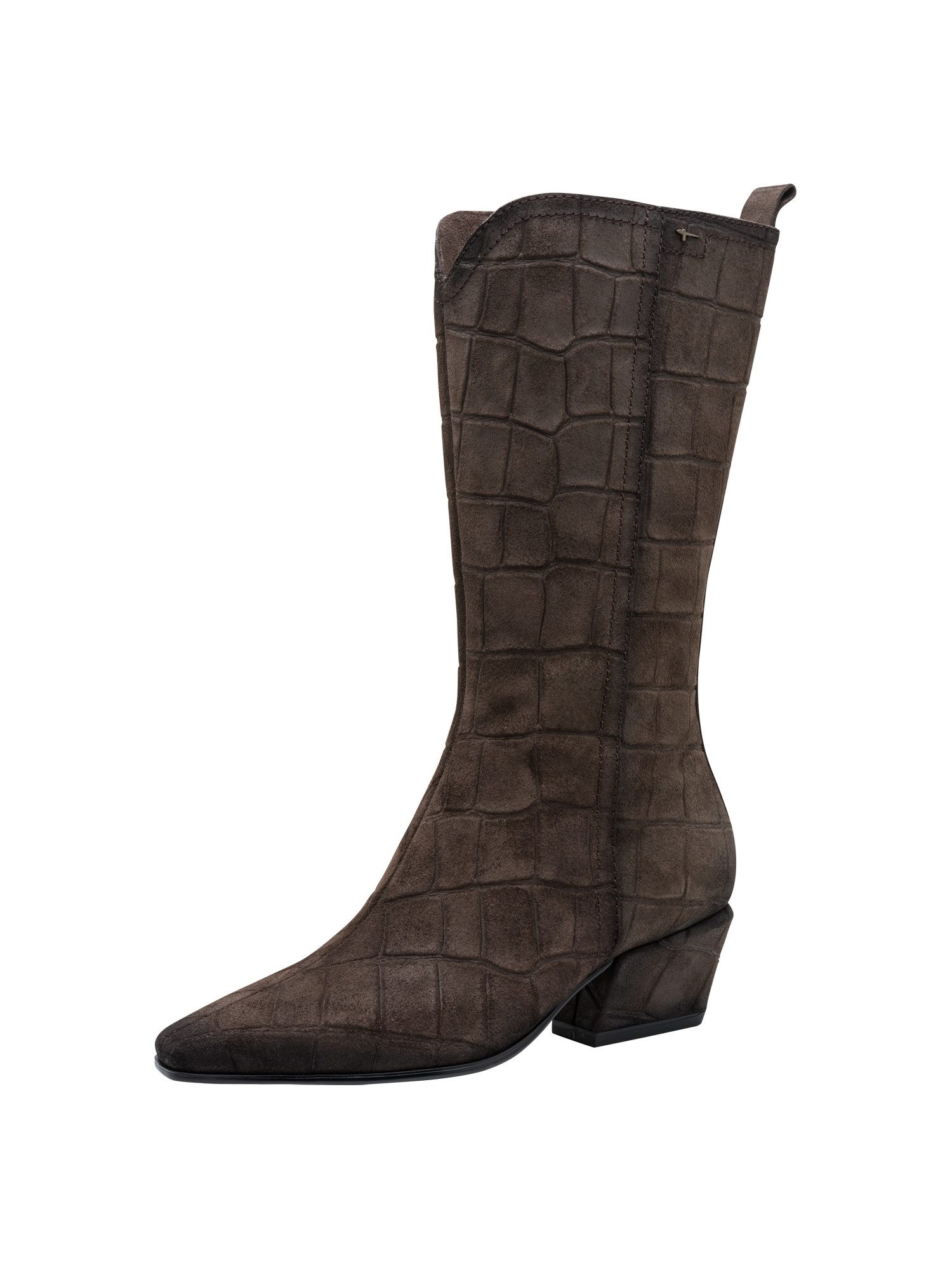 Tamaris A.slide/A.shokk, TOUCH-IT aus Leder Trapezabsatz Stiefel A.slide/A.shokk