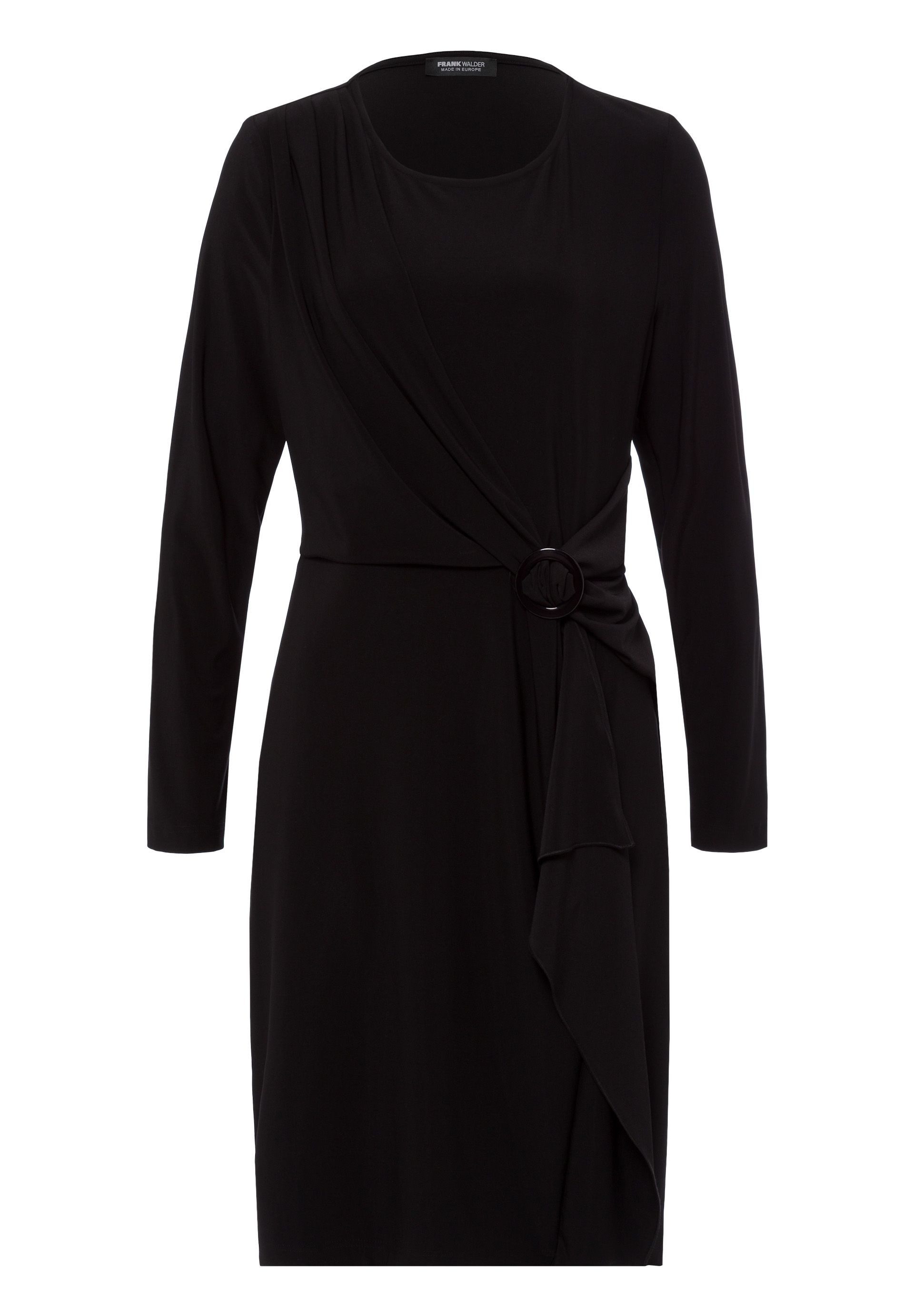 Jerseykleid mit weich fließenden Volants