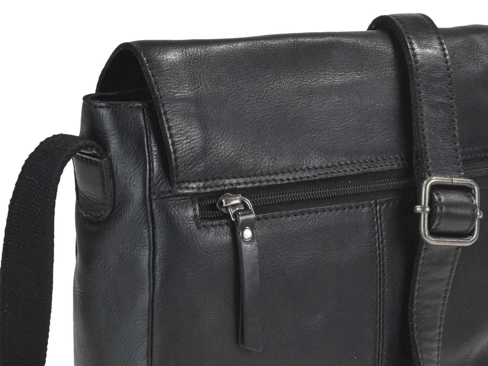 Greenburry Umhängetasche "Colombiana" Leder Damentasche kleine Schultertasche, Hauptfach 24x21cm, Schultergurt max. 145cm