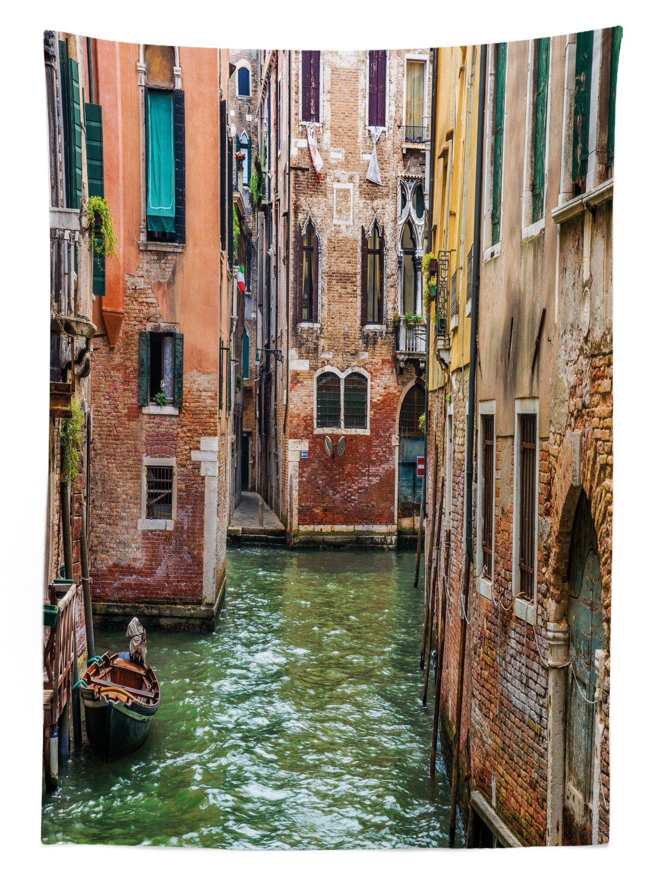 Waschbar Berühmte dem Tischdecke Bereich Farben, Wasser Strassen auf Klare Farbfest geeignet Außen Abakuhaus den Für Venedig