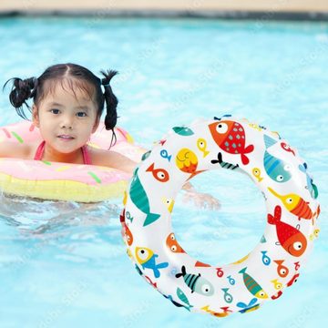 Intex Schwimmreifen Schwimmring gemustert 61 cm (Wasserspielzeug, für Kinder von 6-10 Jahren, 1 Stück), aufblasbarer Schwimmring für Pool oder Strand,Badespaß