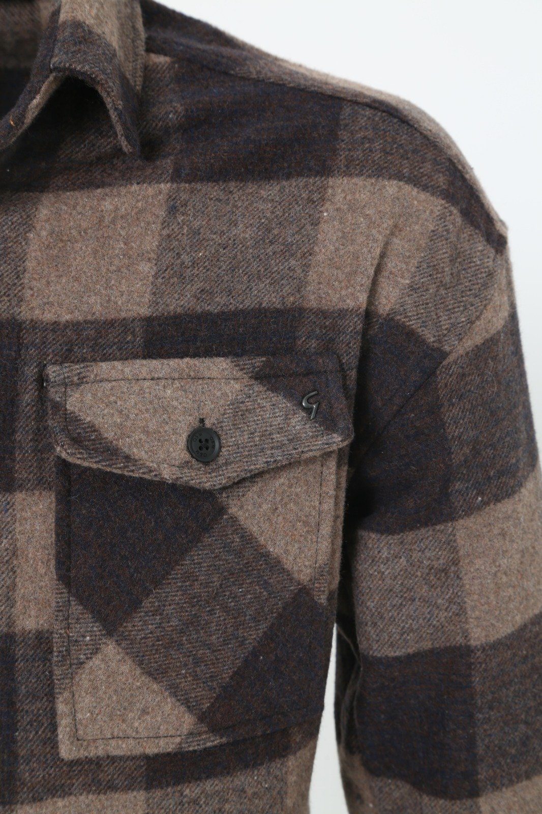 Megaman Jeans Flanellhemd Flanellhemd H-265 Flanellhemd Kariert Hemd Holzfä günstig online kaufen