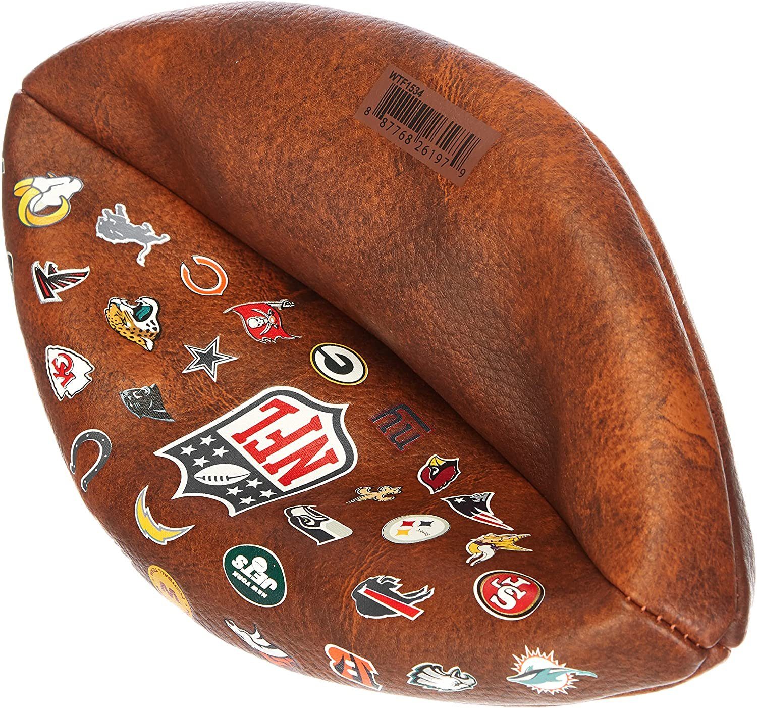 Wilson Spielball Wilson NFL American Football Spielball OFFICIAL THROWBACK 32 TEAM LOGO