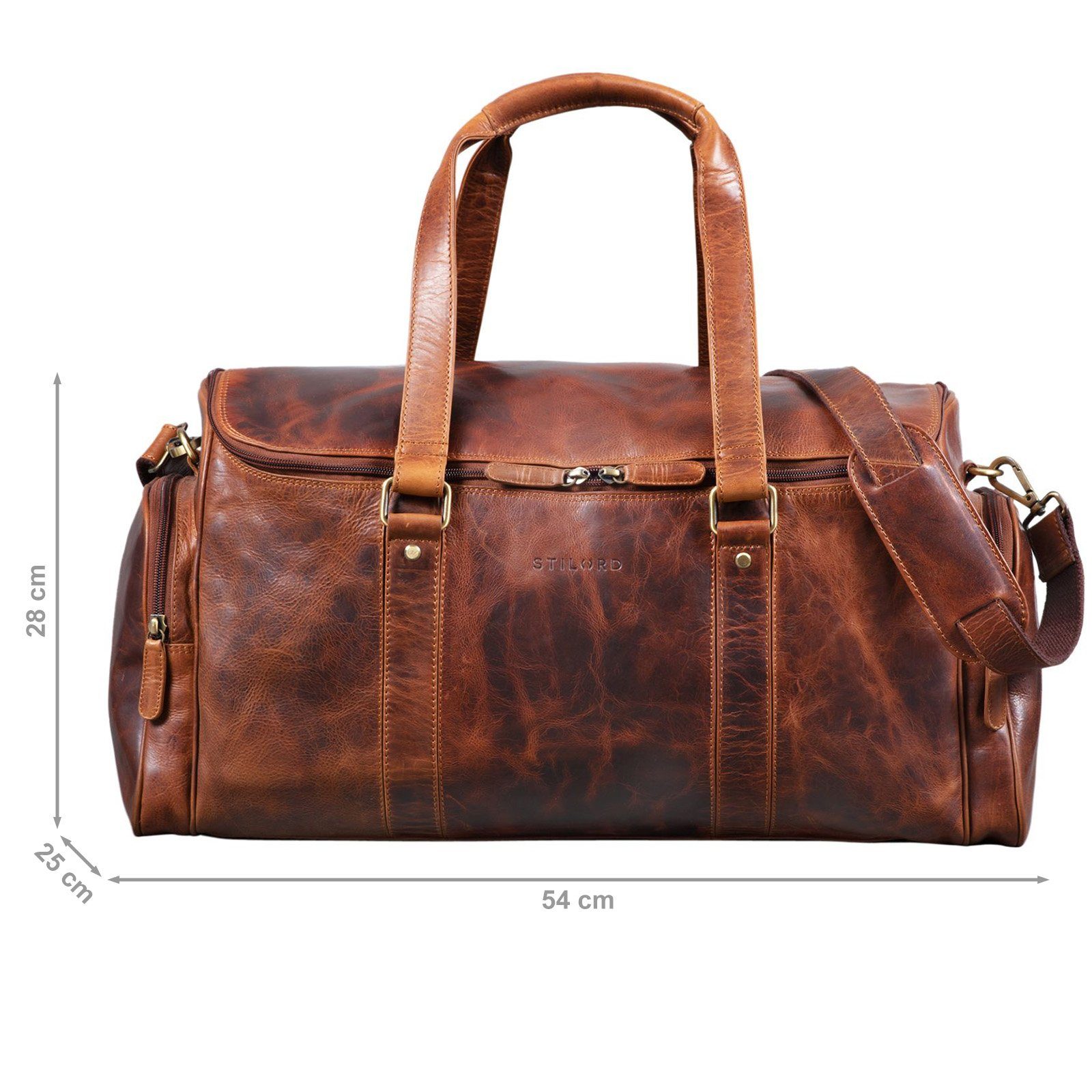 STILORD Weekender "Myles" Vintage Weekender Reisetasche Herren Leder zum Umhängen