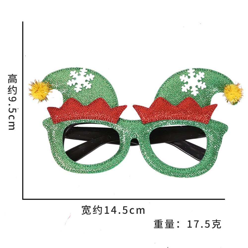 Blusmart Fahrradbrille Neuartiger Weihnachts-Brillenrahmen, Glänzende Weihnachtsmann-Brille 13