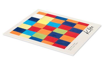 Posterlounge Forex-Bild Paul Klee, Colour Chart, Wohnzimmer Grafikdesign