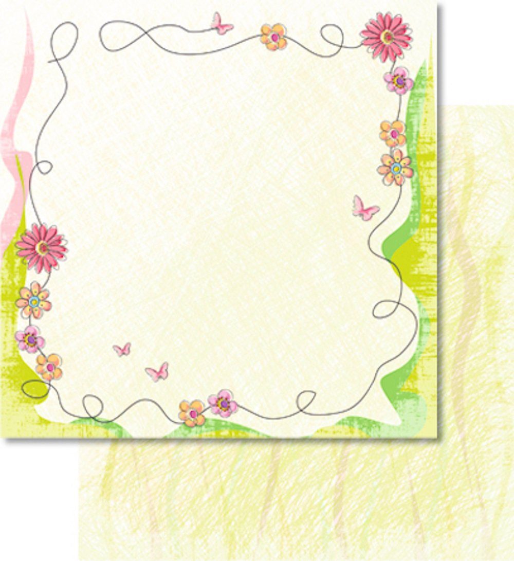 1 - 'Blütenzauber' Scrapbooking Papier Zeichenpapier 09 URSUS Bl Motiv
