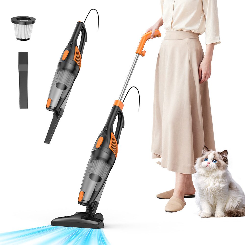 Yoimoimo Akku-Hand-und Stielstaubsauger Hand-und Stielstaubsauger Staubsauger mit Kabel 4 in 1