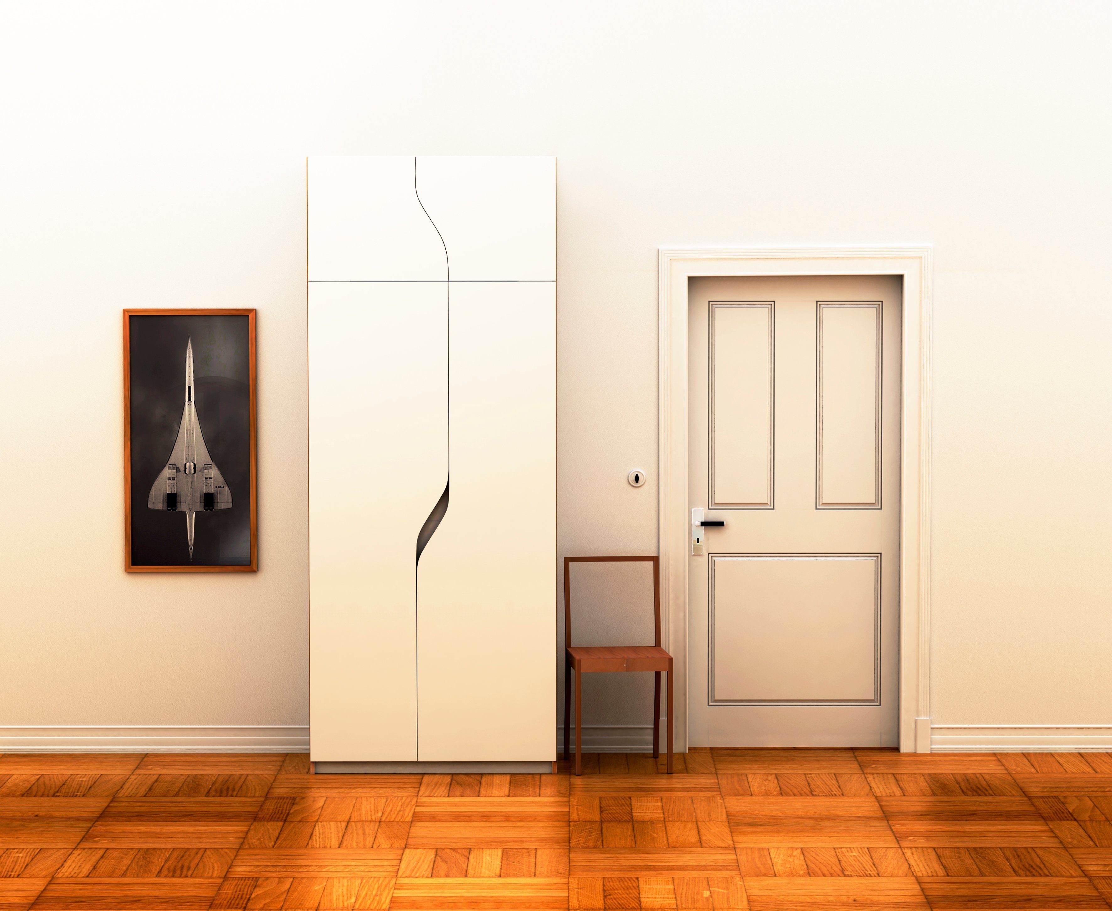 innenliegenden Nr. Tür einer und SMALL Müller 5 Ausstattung inklusive Kleiderschrank PLANE einer LIVING Kleiderstange