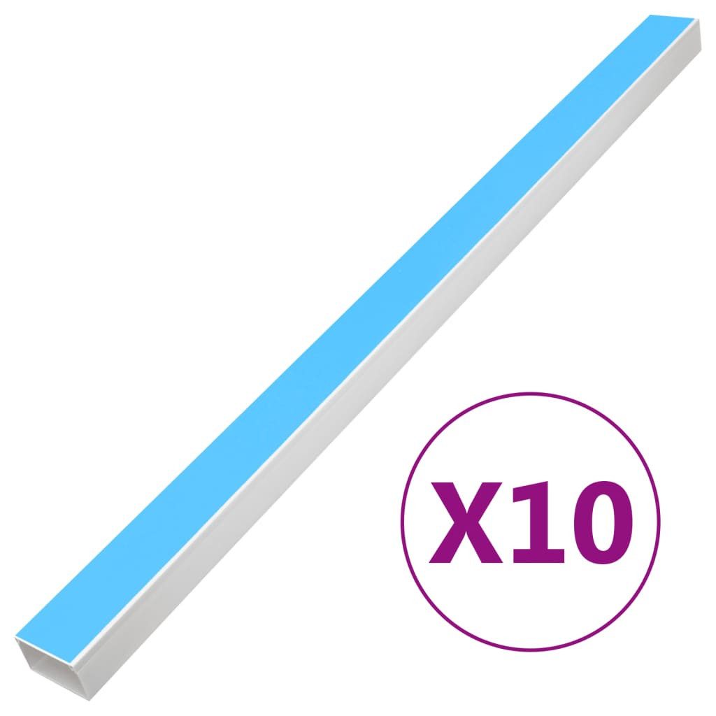 vidaXL Kabelkanal 10 m Kabelkanäle Selbstklebend 50x25 mm 10 m PVC Kabelkanal
