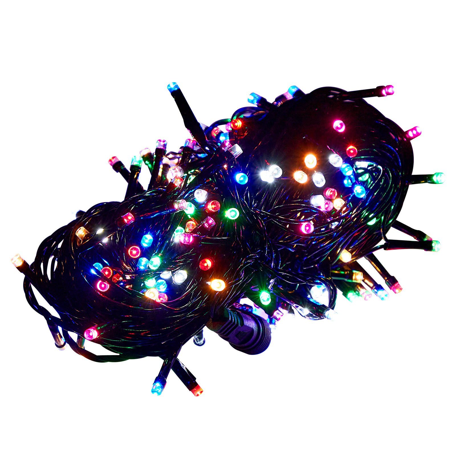Weihnachten Rosnek Mehrfarbig for Innen Außen 20m Party Baum, LED 156-flammig Garten LED-Baummantel Lichterkette