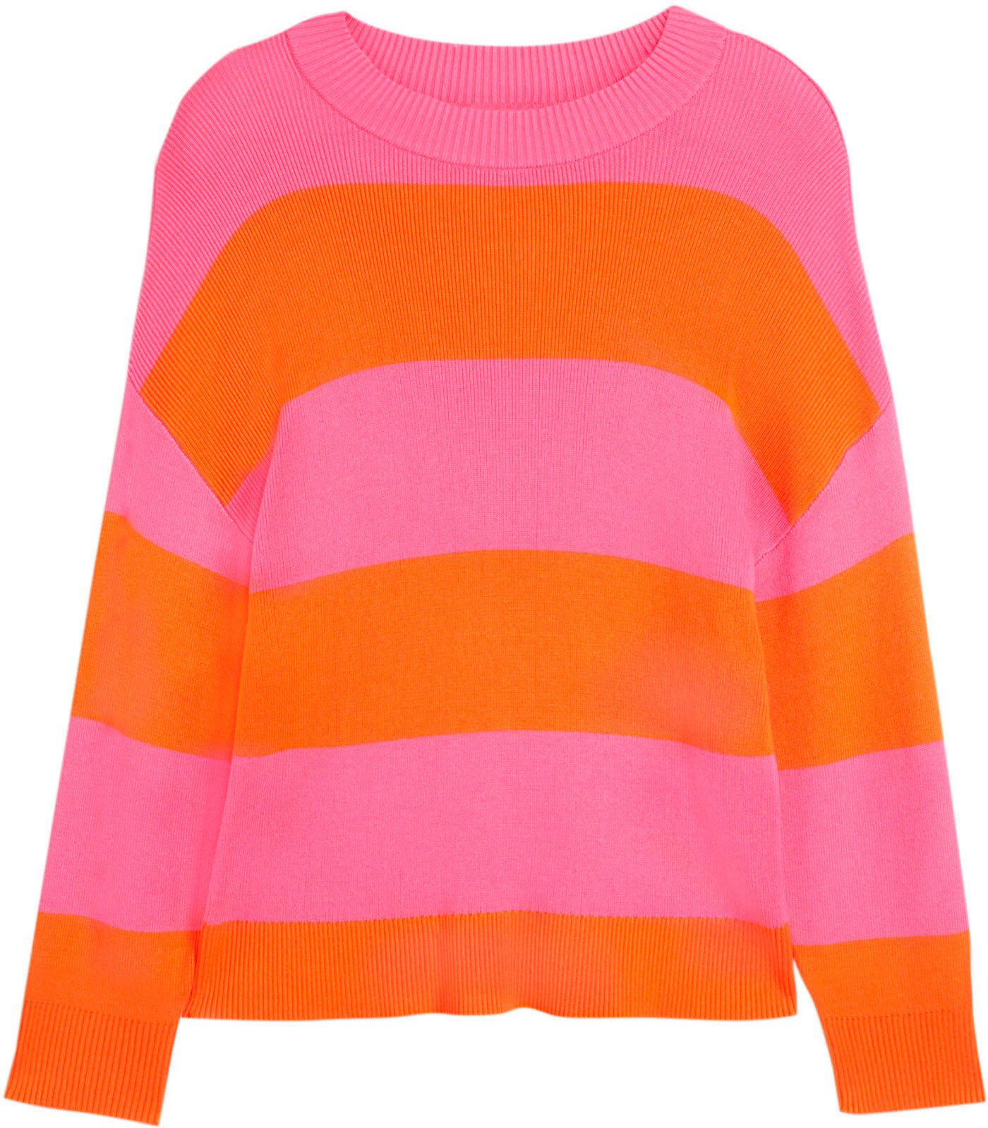 pink/orange gestreift