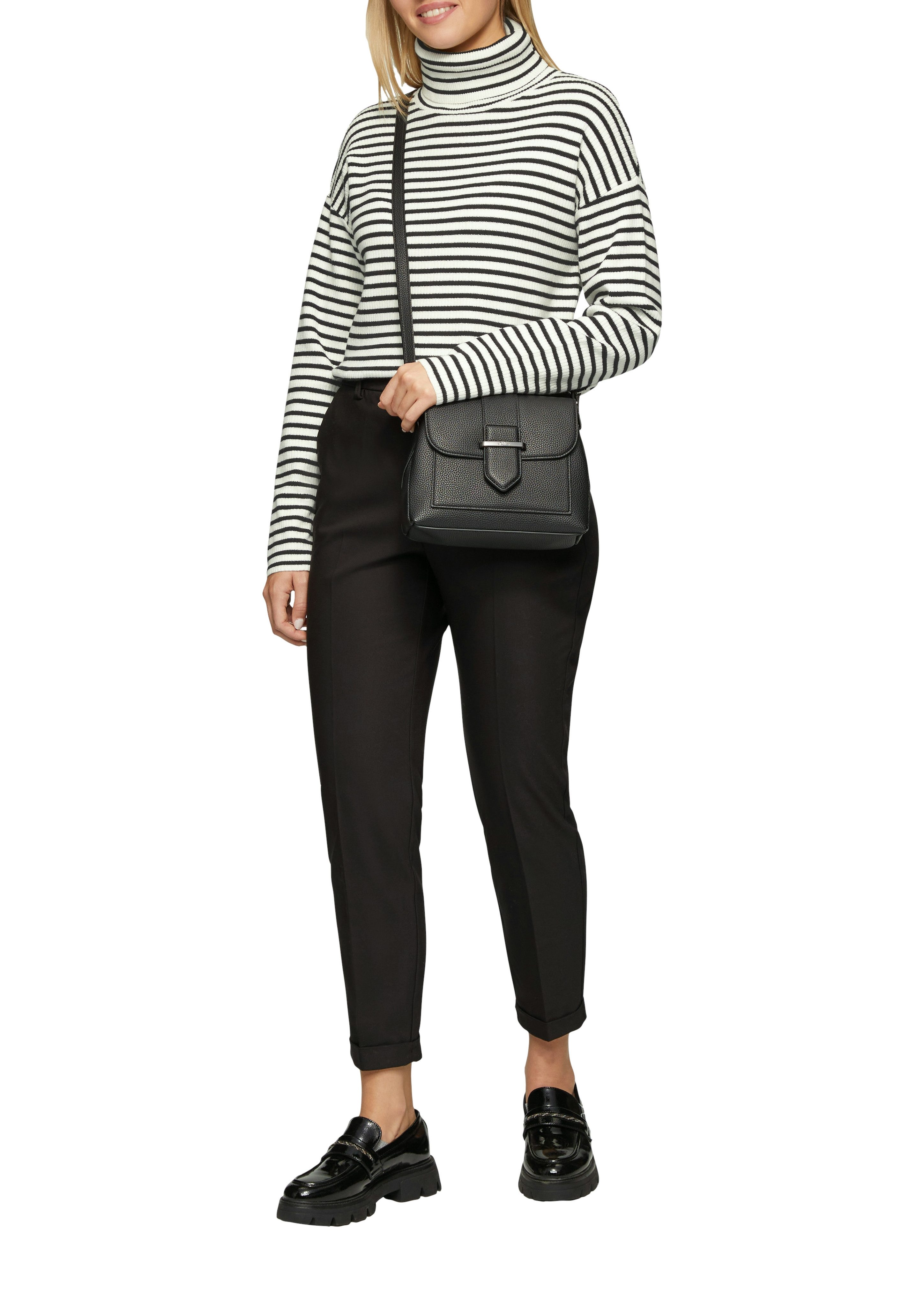 s.Oliver Rollkragenpullover Rippstrick, im Streifen-Design günstig online kaufen