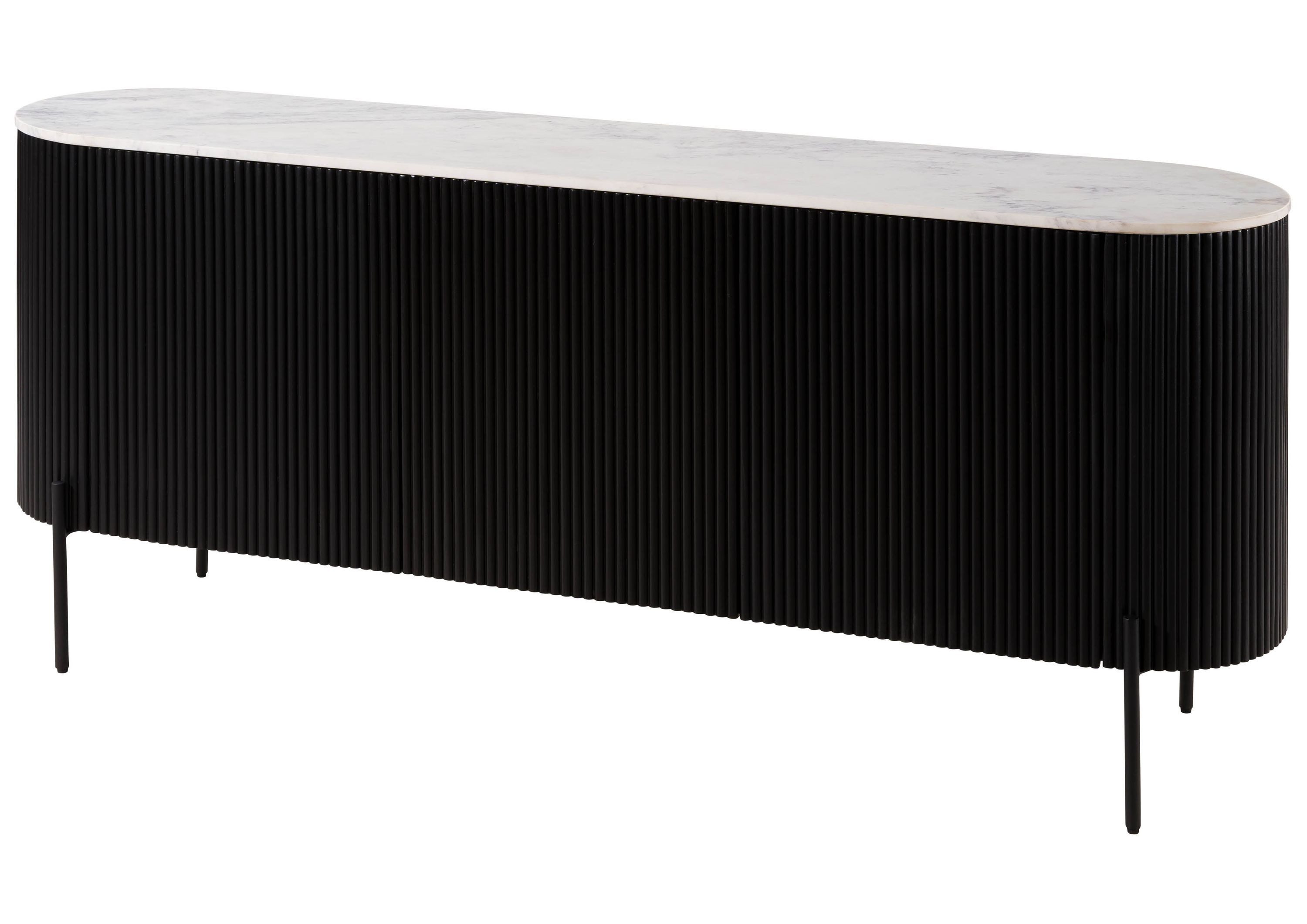 Massivmoebel24 Sideboard (Mango 180x40x76 schwarz lackiert günstig online kaufen